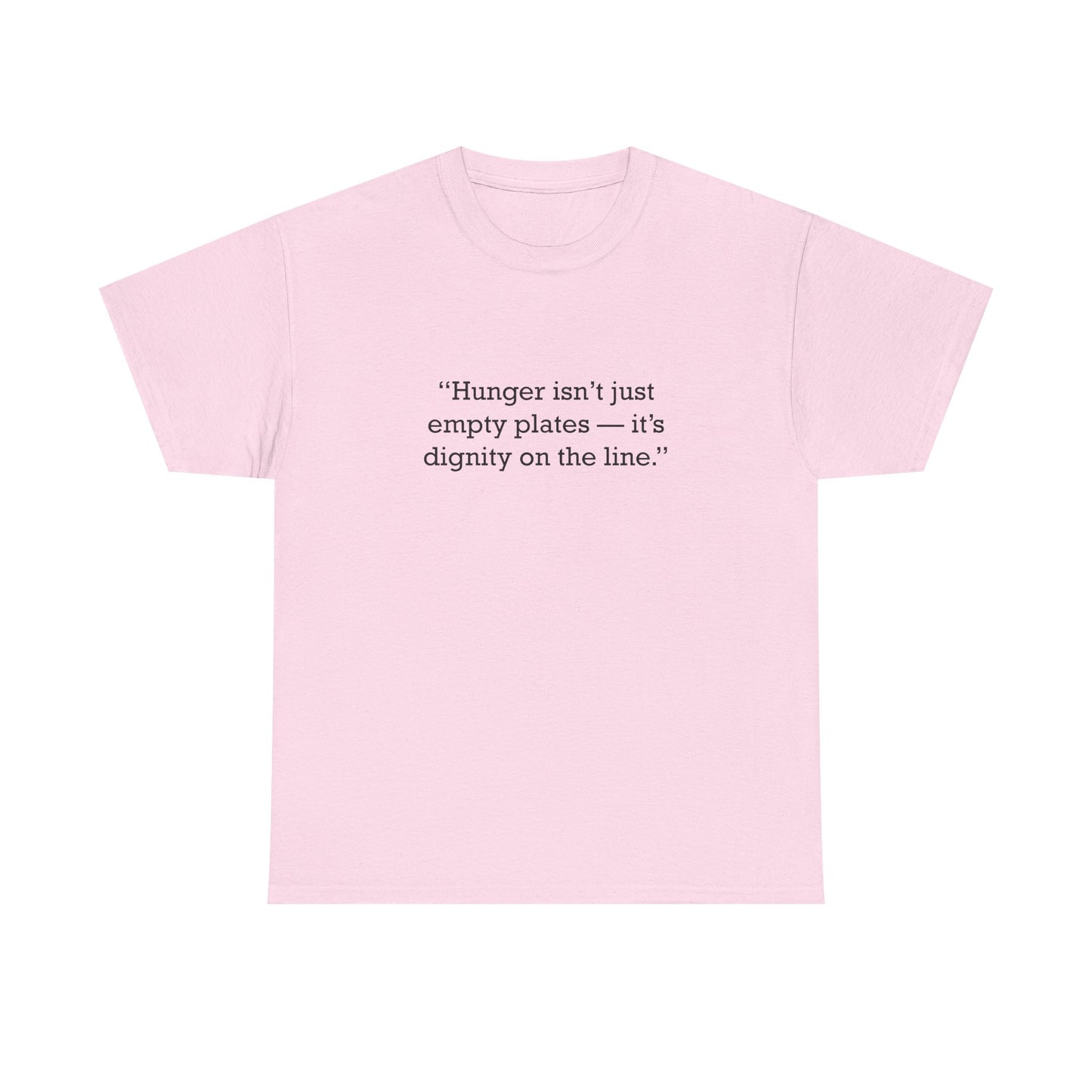 Quote 33 Hunger Isnt Just Vintage Retro Unisex Heavy Cotton Tee - Black Logo