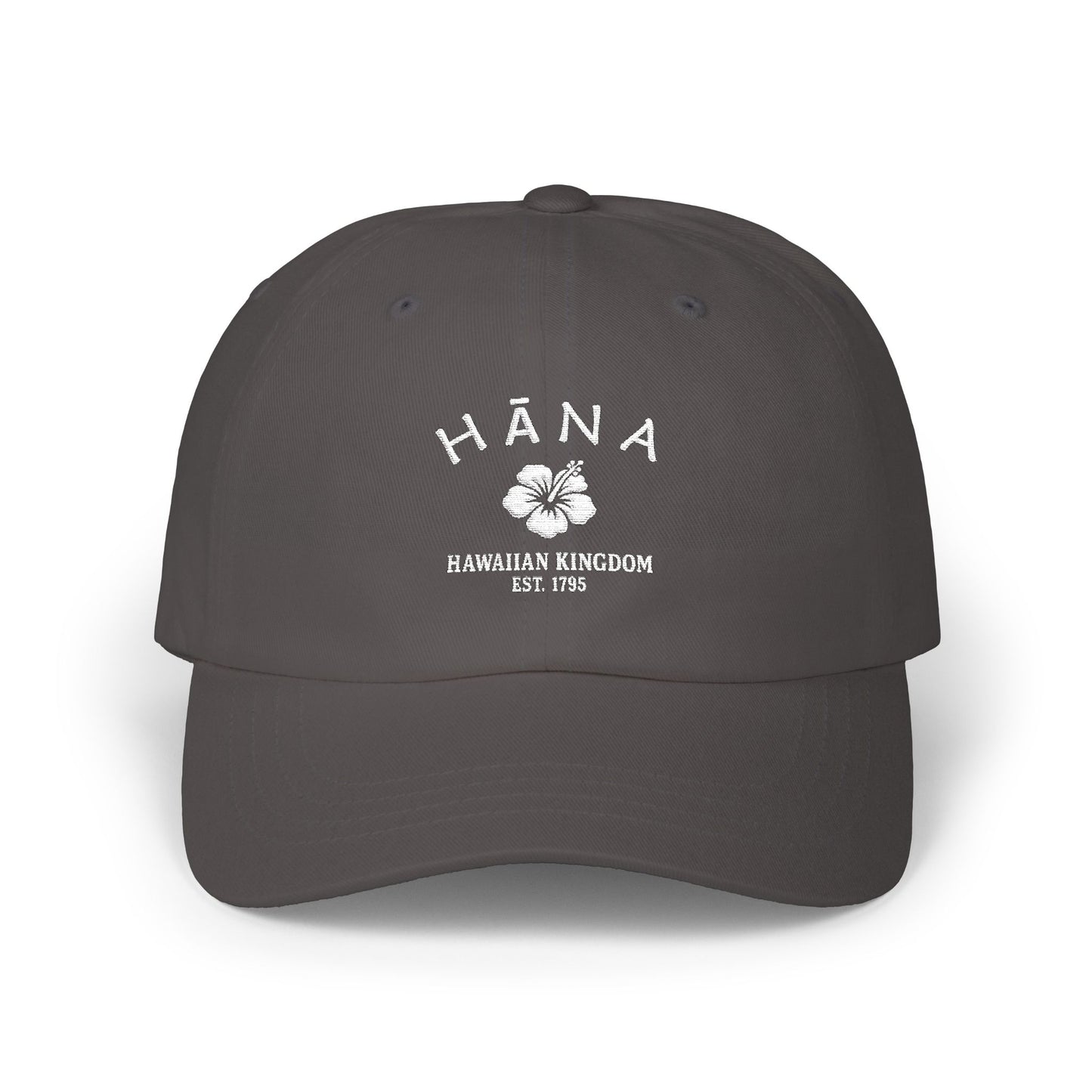 Hana Hawaii Classic Embroidered Cotton Cap - White Logo