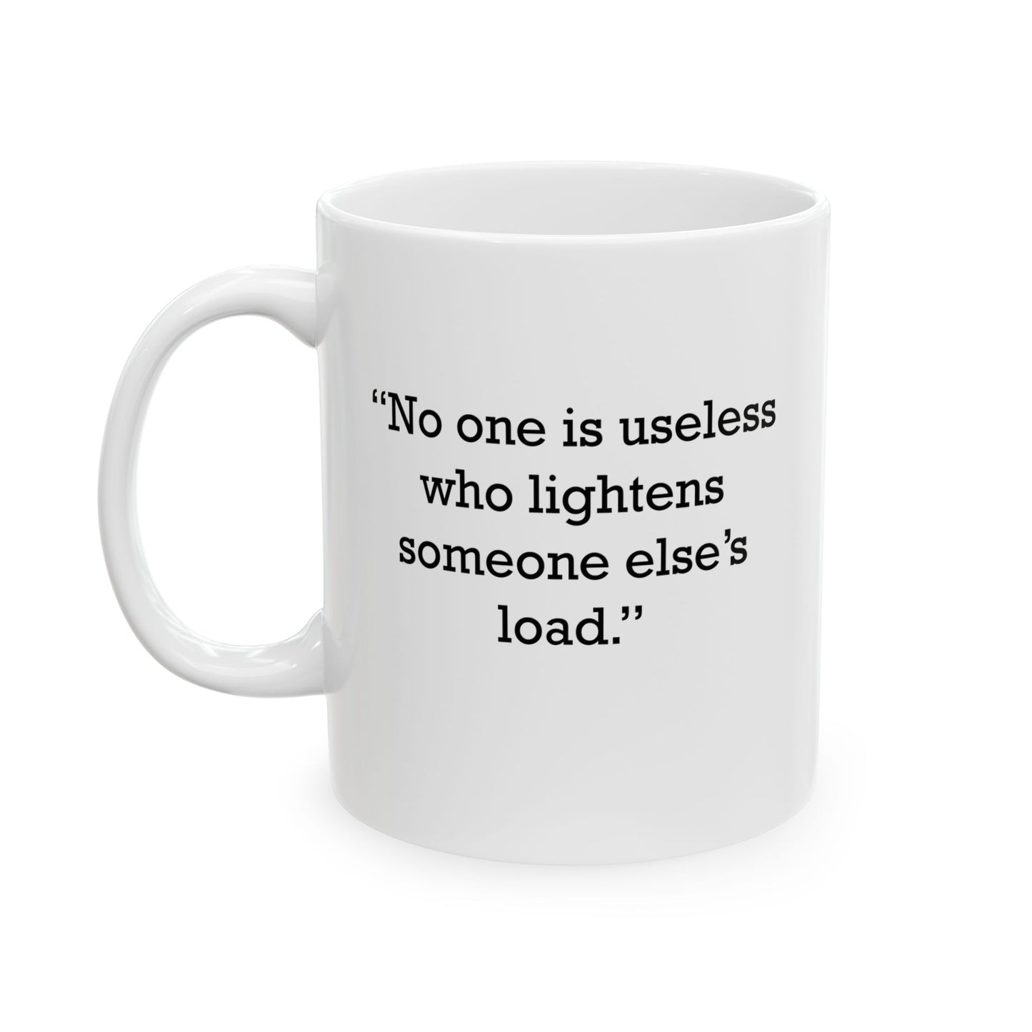 Quote 33 No One Is Vintage Retro Ceramic Mug - Black Logo