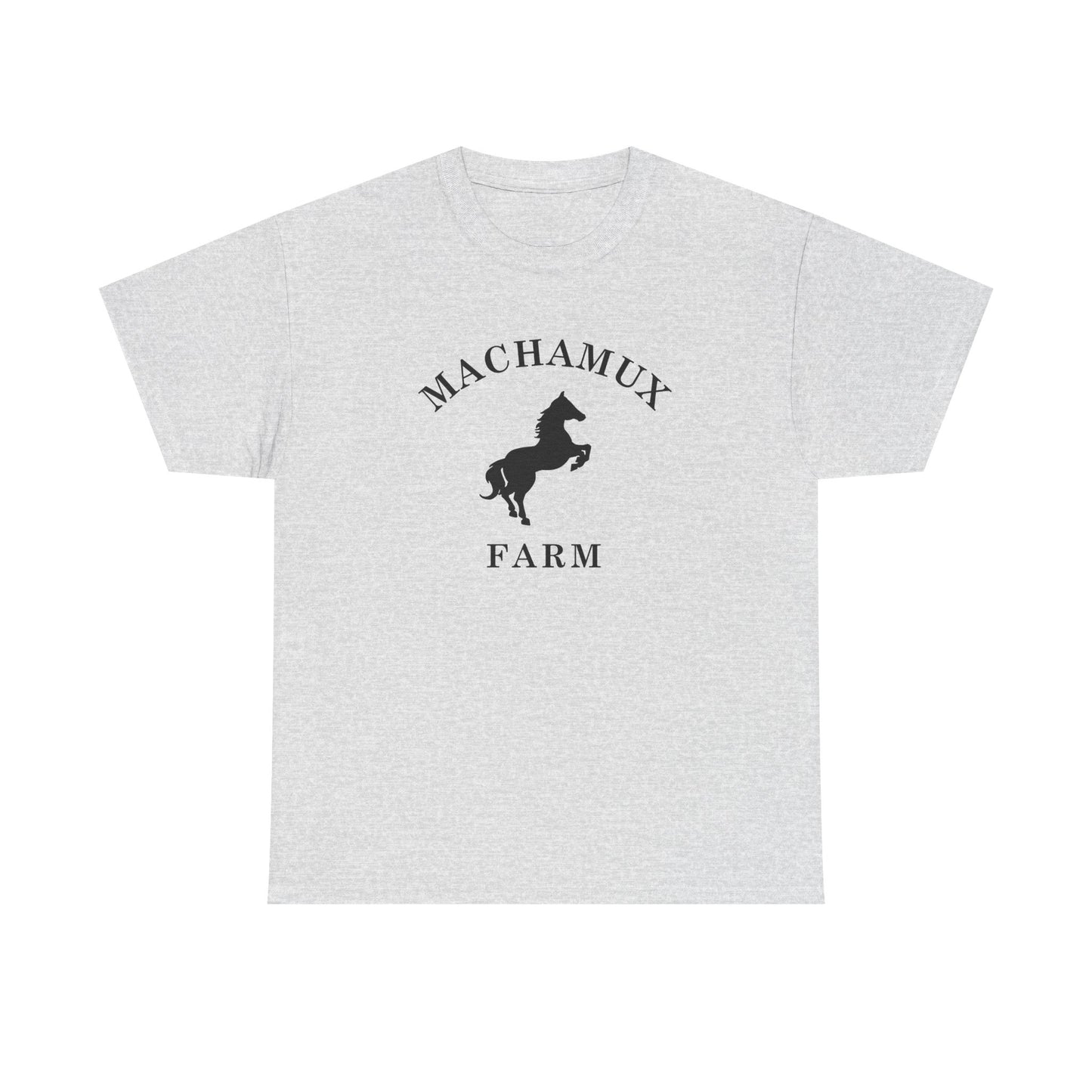 Machamux Farm Vintage Retro Unisex Heavy Cotton Tee - Black Logo