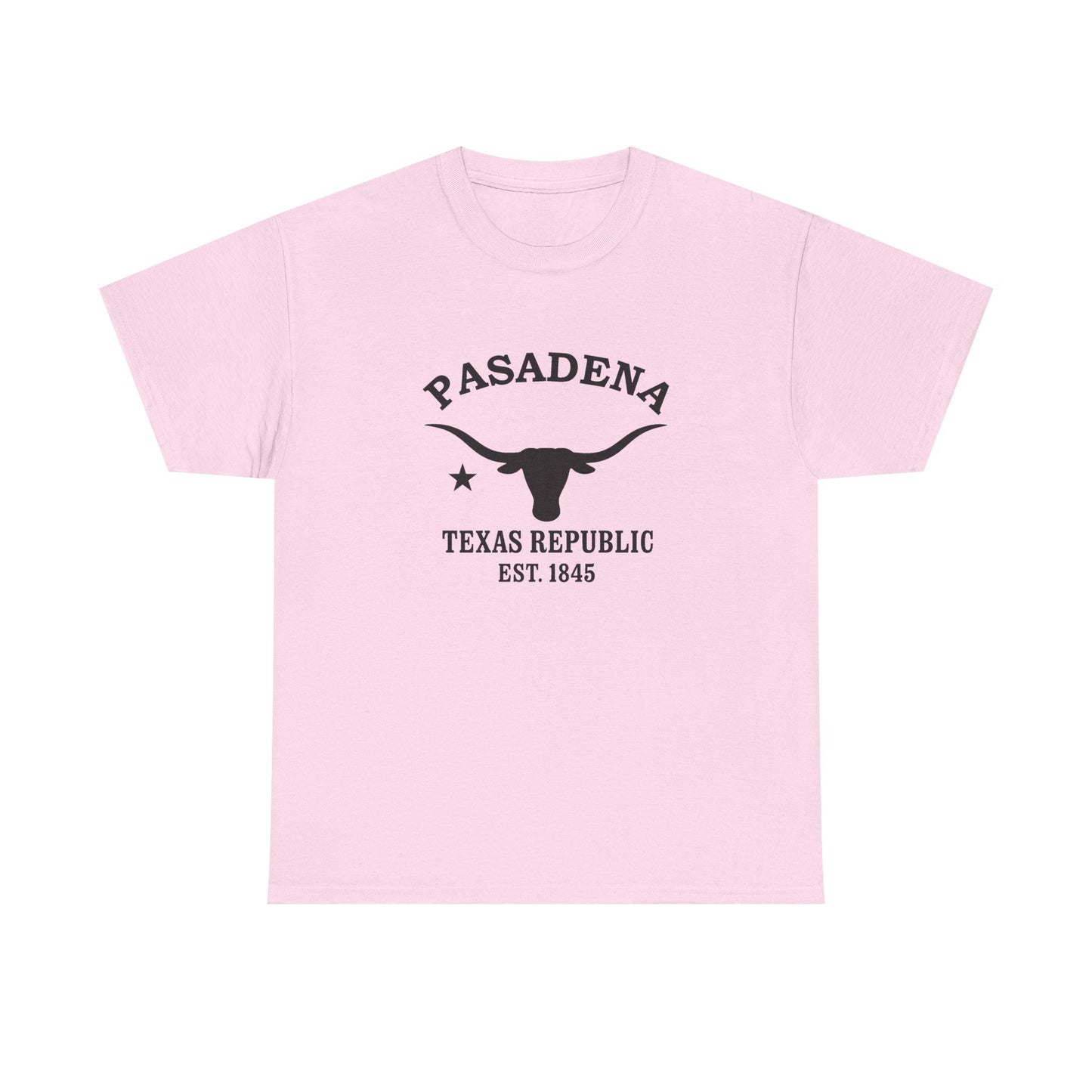 Pasadena Texas Vintage Retro Unisex Heavy Cotton Tee - Black Logo
