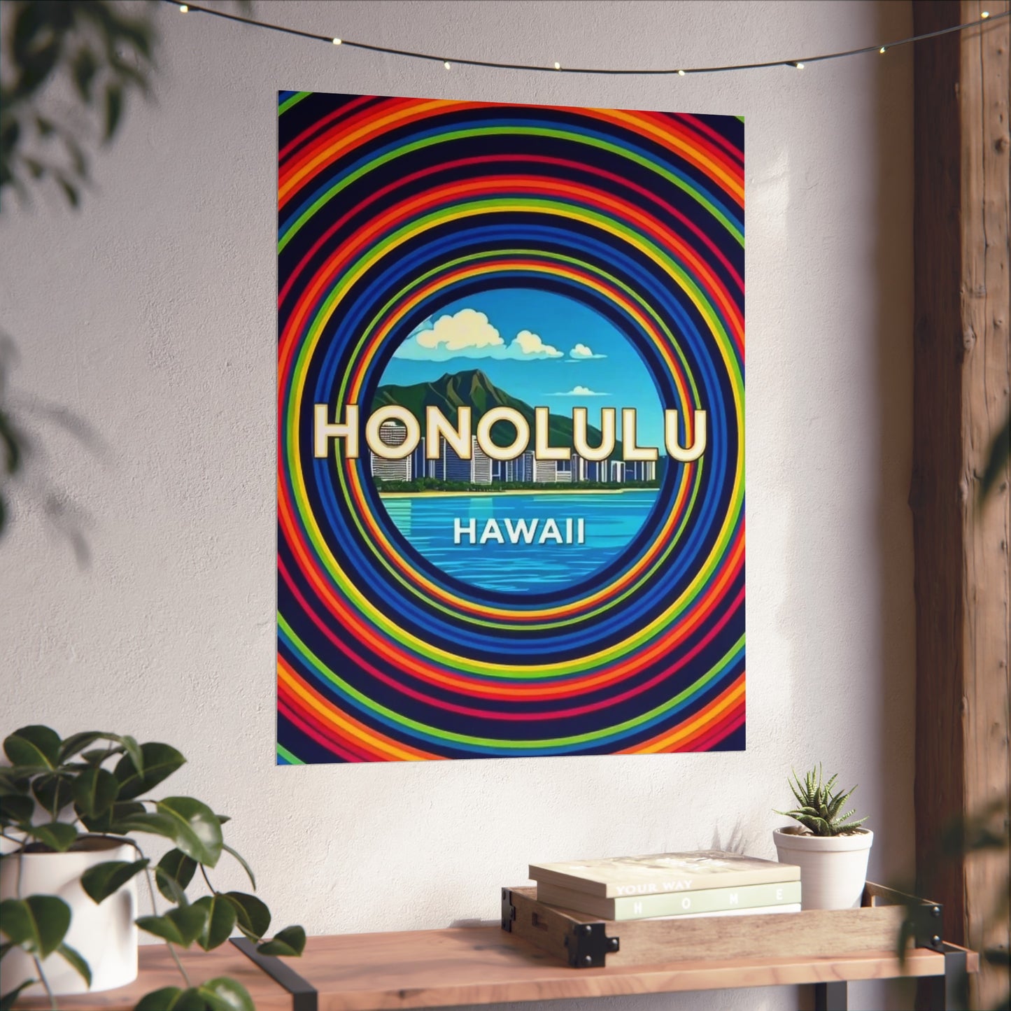 Honolulu Hawaii Vintage Retro Giclée Print Art Series Poster