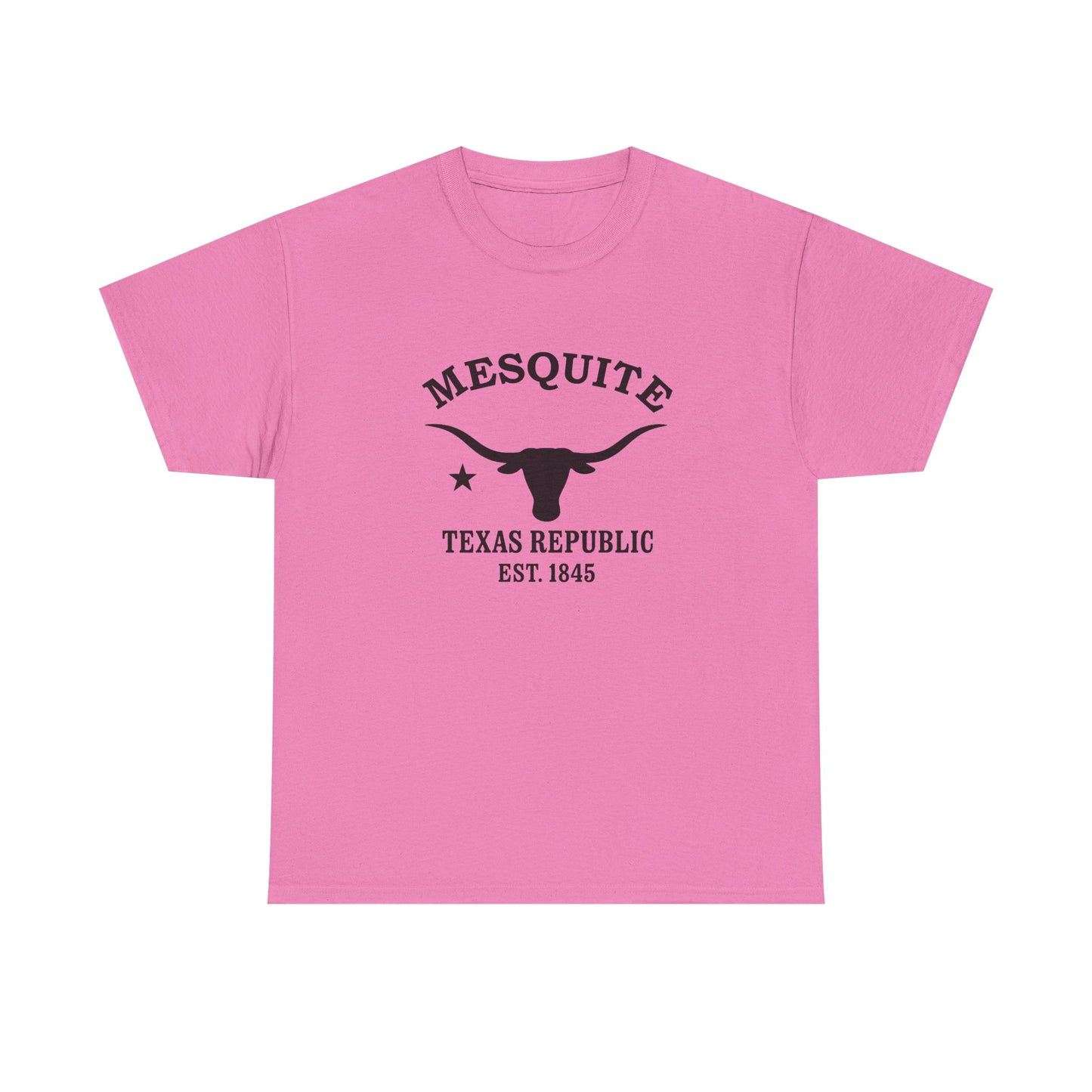 Mesquite Texas Vintage Retro Unisex Heavy Cotton Tee - Black Logo