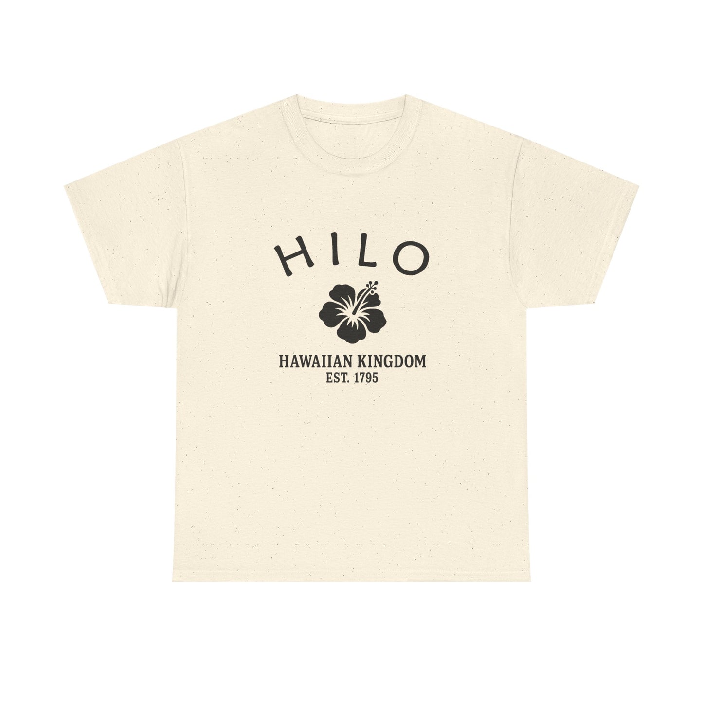 Hilo Hawaii Vintage Retro Unisex Heavy Cotton Tee - Black Logo