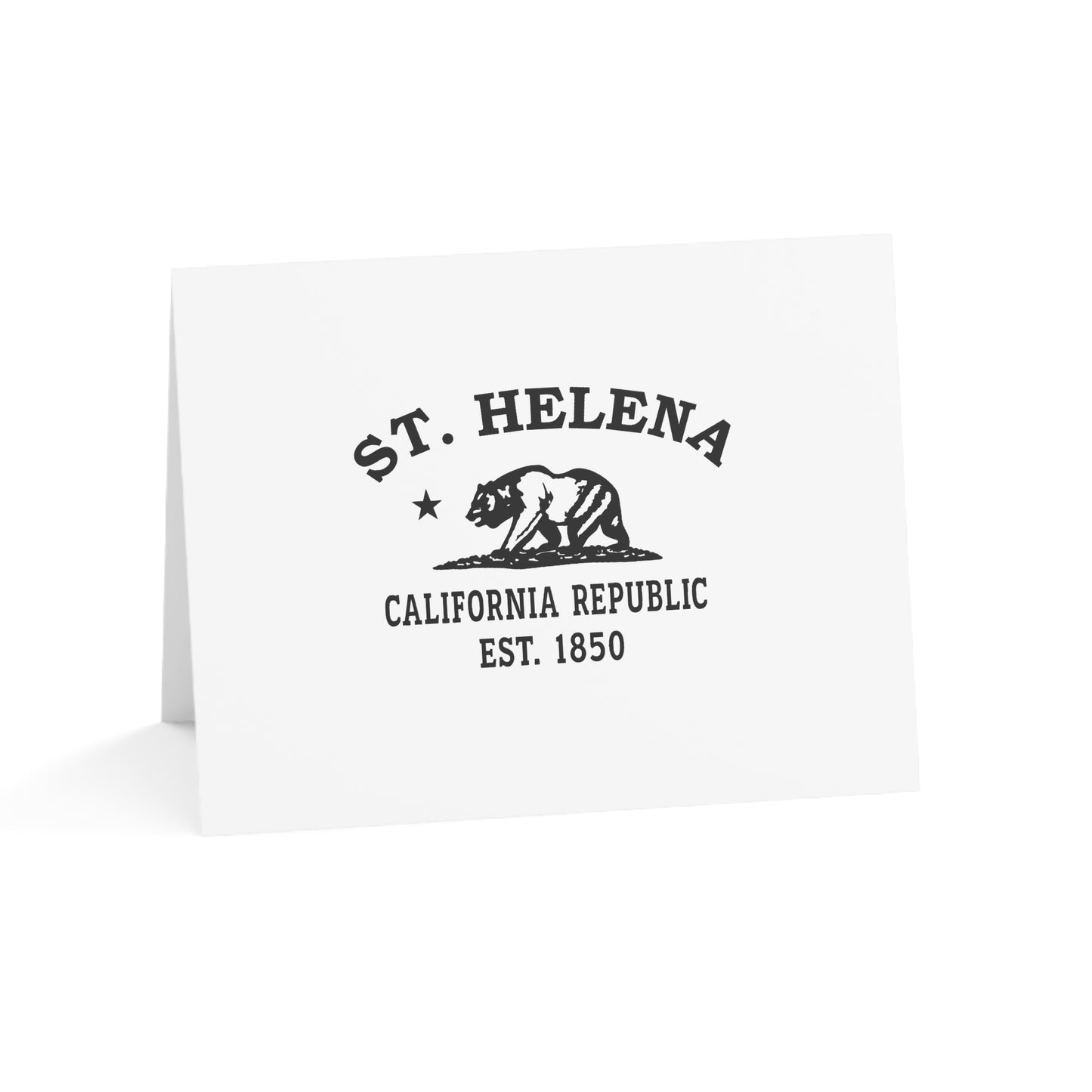 St Helena California Vintage Retro Thank You Card Set - Black Logo