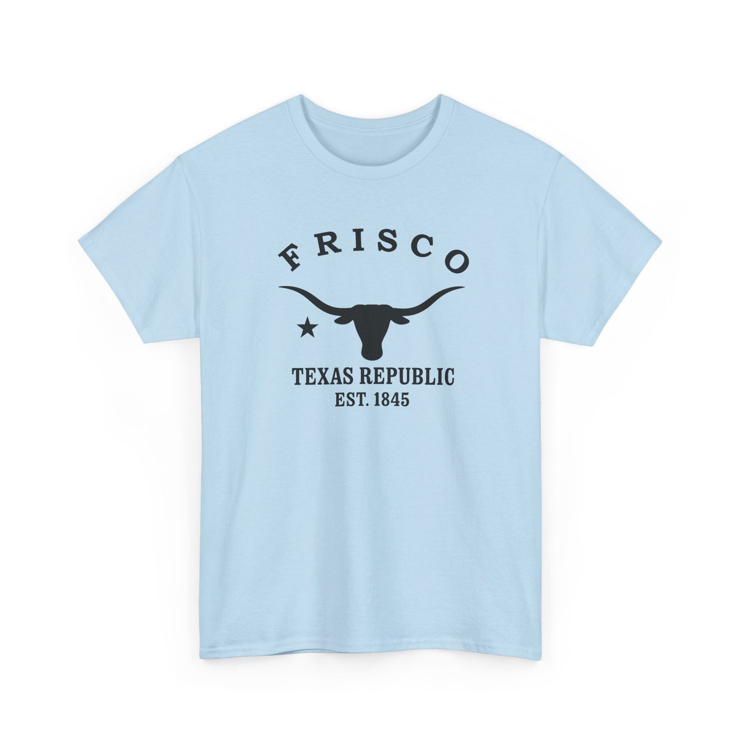 Frisco Texas Vintage Retro Unisex Heavy Cotton Tee - Black Logo