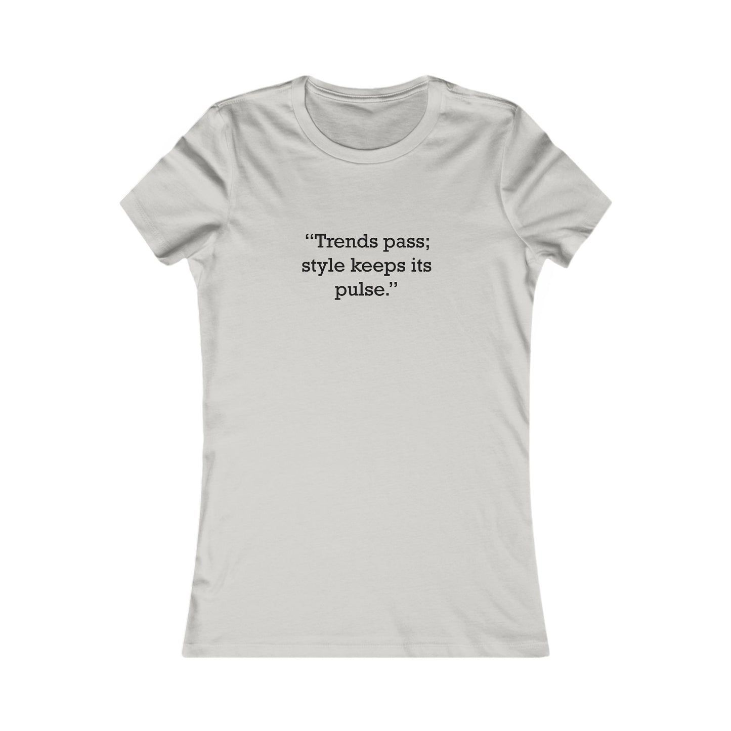 Quote 33 Trends Pass Style Vintage Retro Womens Fitted Ringspun Cotton Tee - Black Logo
