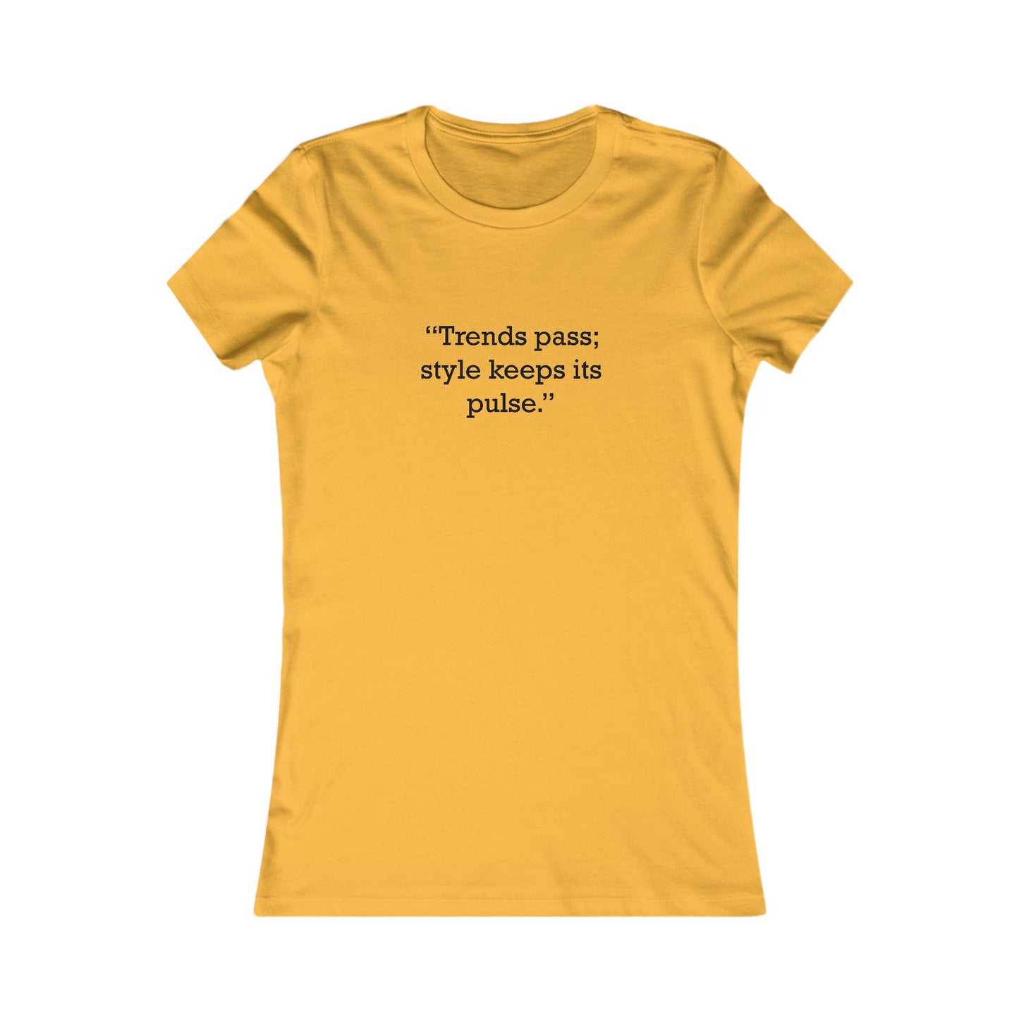 Quote 33 Trends Pass Style Vintage Retro Womens Fitted Ringspun Cotton Tee - Black Logo