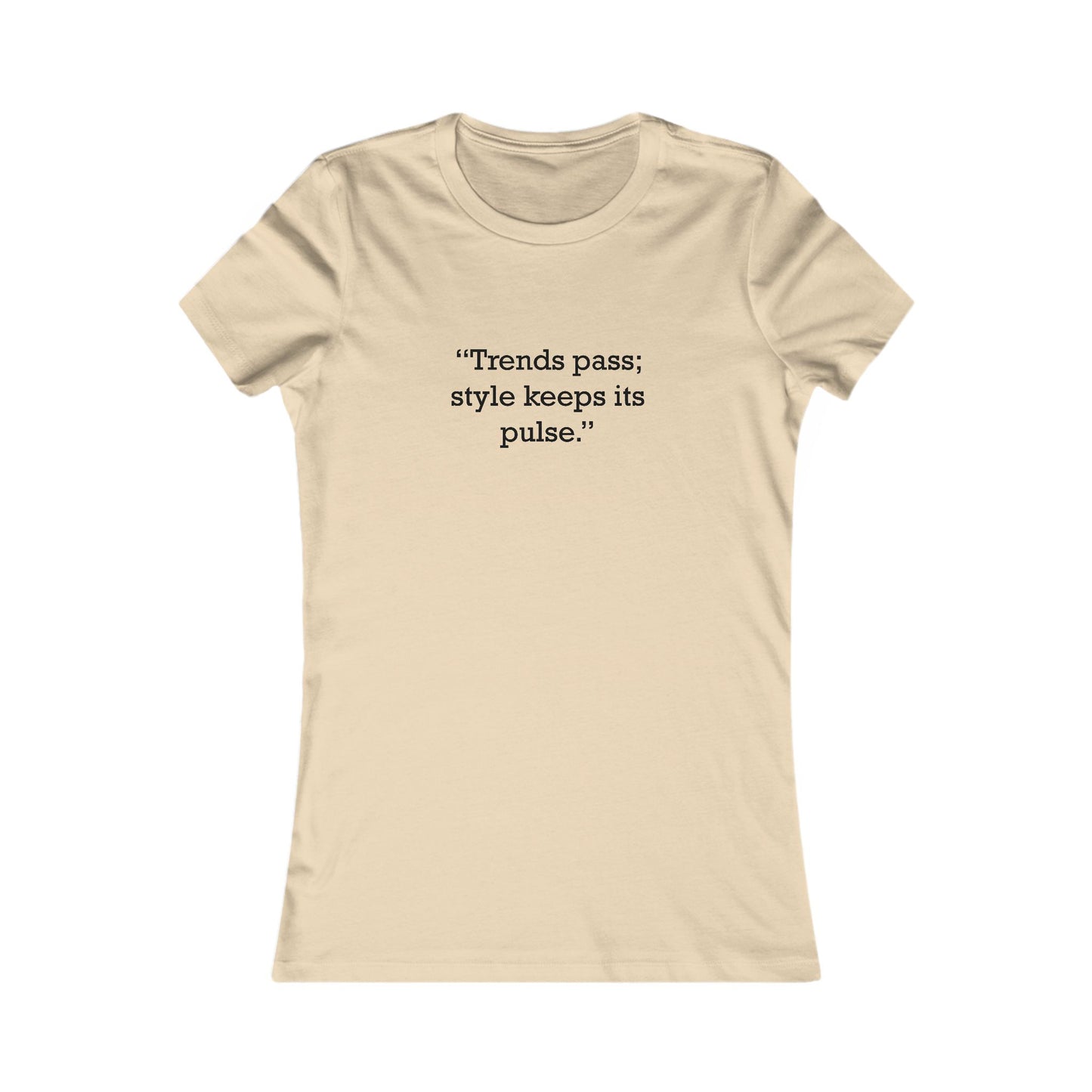 Quote 33 Trends Pass Style Vintage Retro Womens Fitted Ringspun Cotton Tee - Black Logo