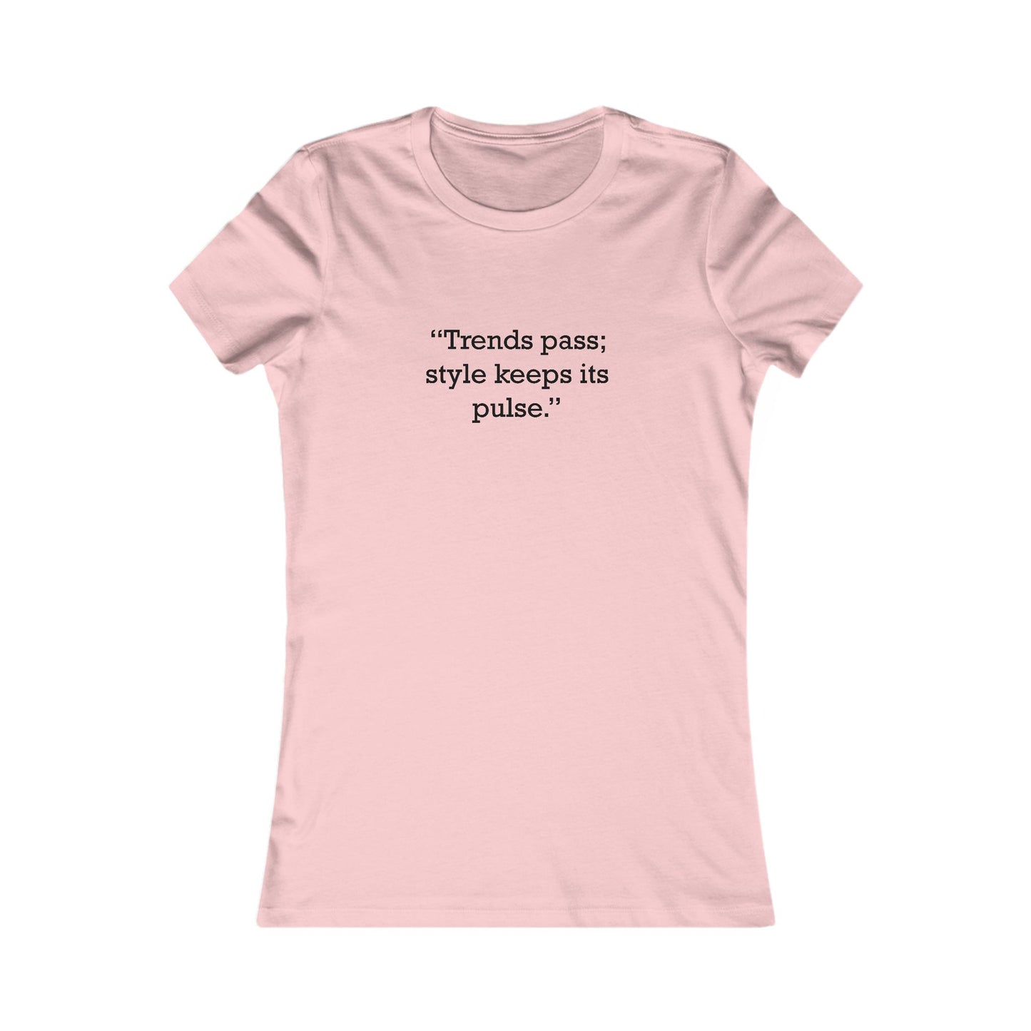 Quote 33 Trends Pass Style Vintage Retro Womens Fitted Ringspun Cotton Tee - Black Logo