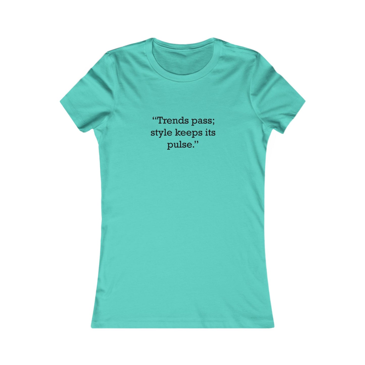 Quote 33 Trends Pass Style Vintage Retro Womens Fitted Ringspun Cotton Tee - Black Logo