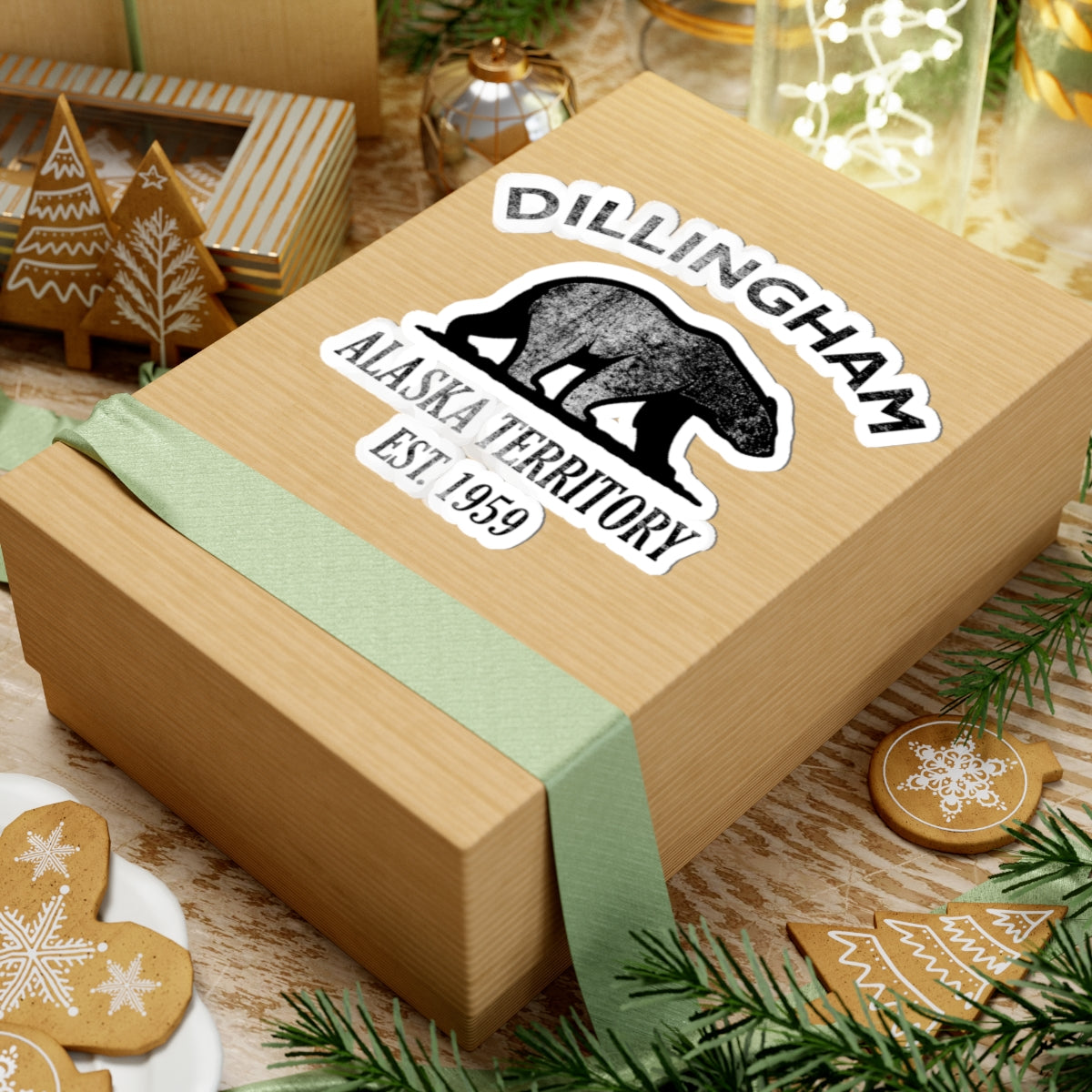 Dillingham Alaska Vintage Retro Vinyl Sticker - Black Logo