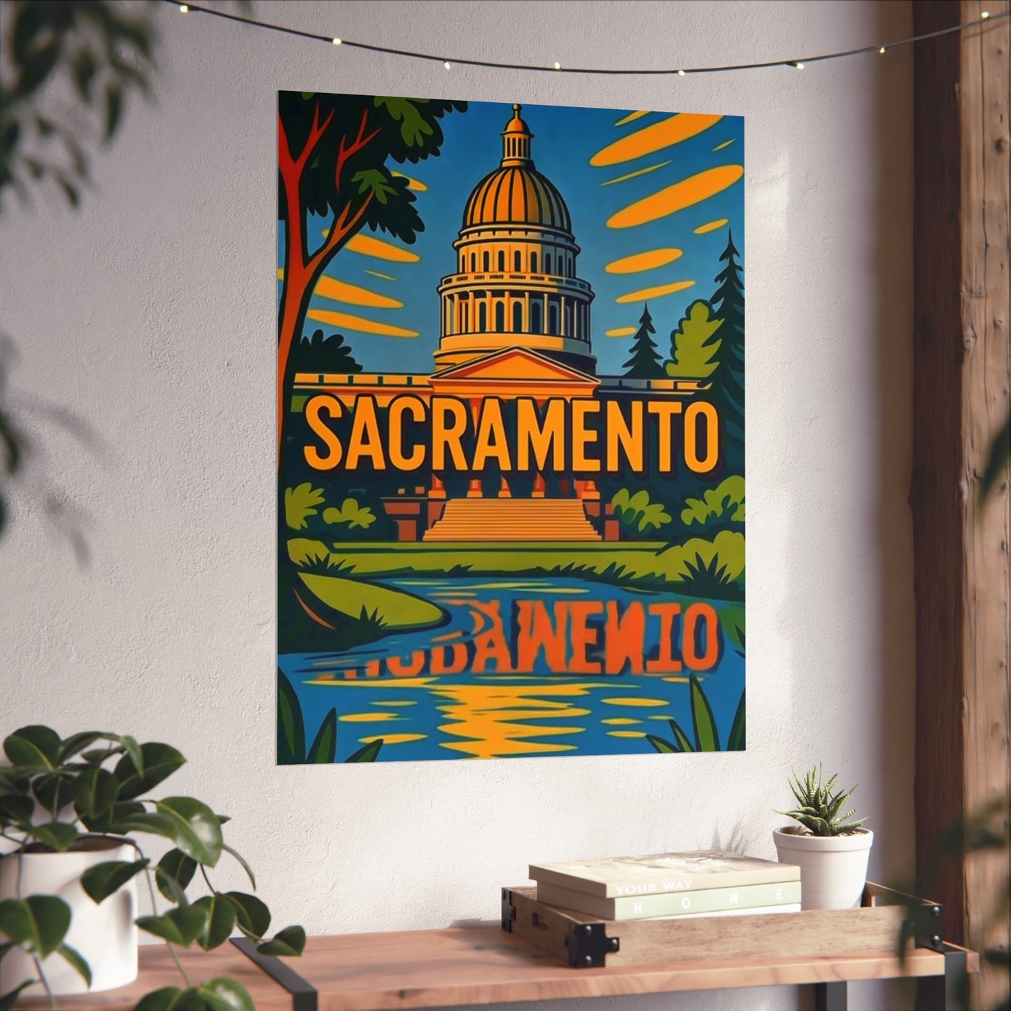 Sacramento California Vintage Retro Giclée Print Art Series Poster