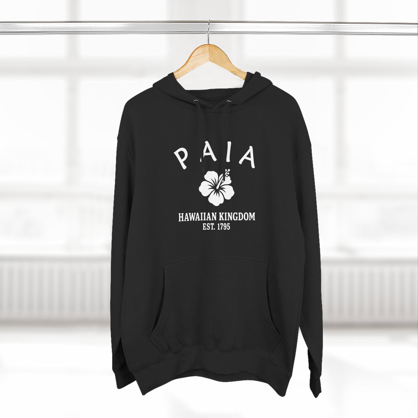 Paia Hawaii Vintage Retro Unisex Heavy Cotton Hoodie - White Logo