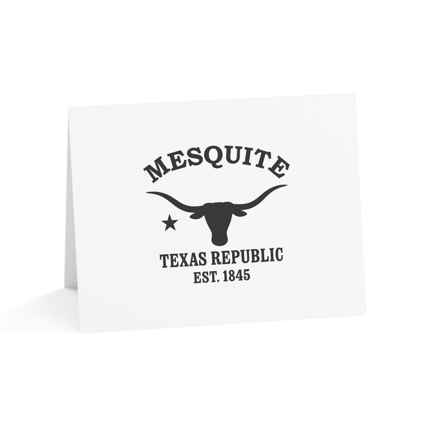 Mesquite Texas Vintage Retro Thank You Card Set - Black Logo