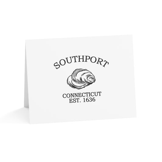 Southport Connecticut Vintage Retro Thank You Card Set - Black Logo