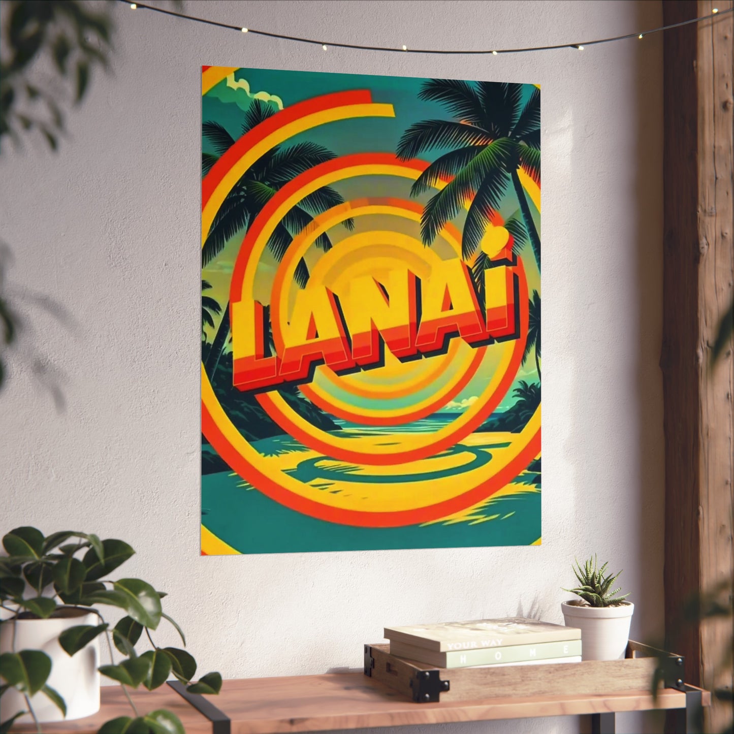 Lanai Hawaii Vintage Retro Giclée Print Art Series Poster