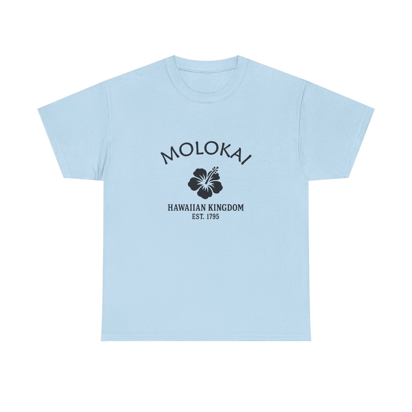 Molokai Hawaii Vintage Retro Unisex Heavy Cotton Tee - Black Logo