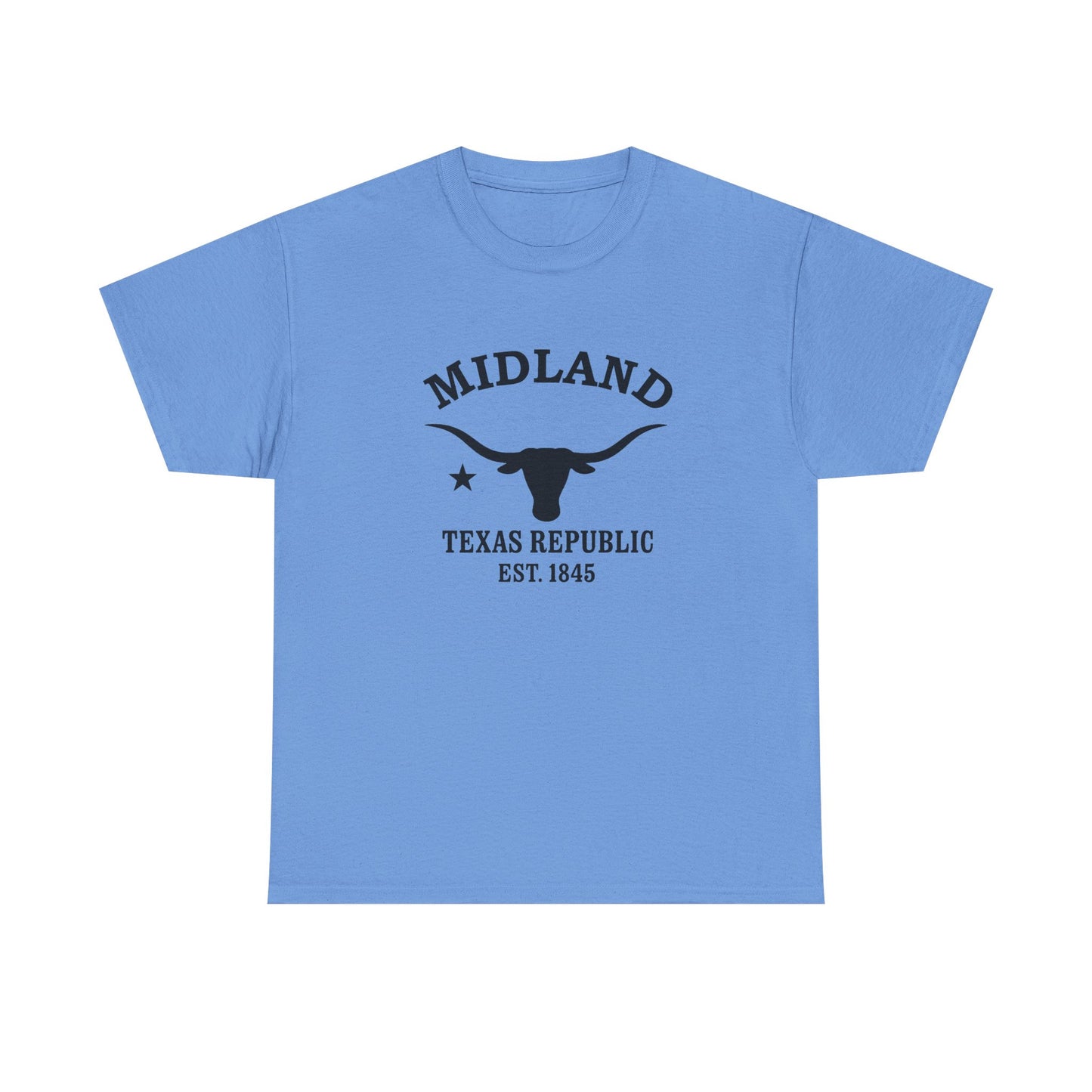 Midland Texas Vintage Retro Unisex Heavy Cotton Tee - Black Logo