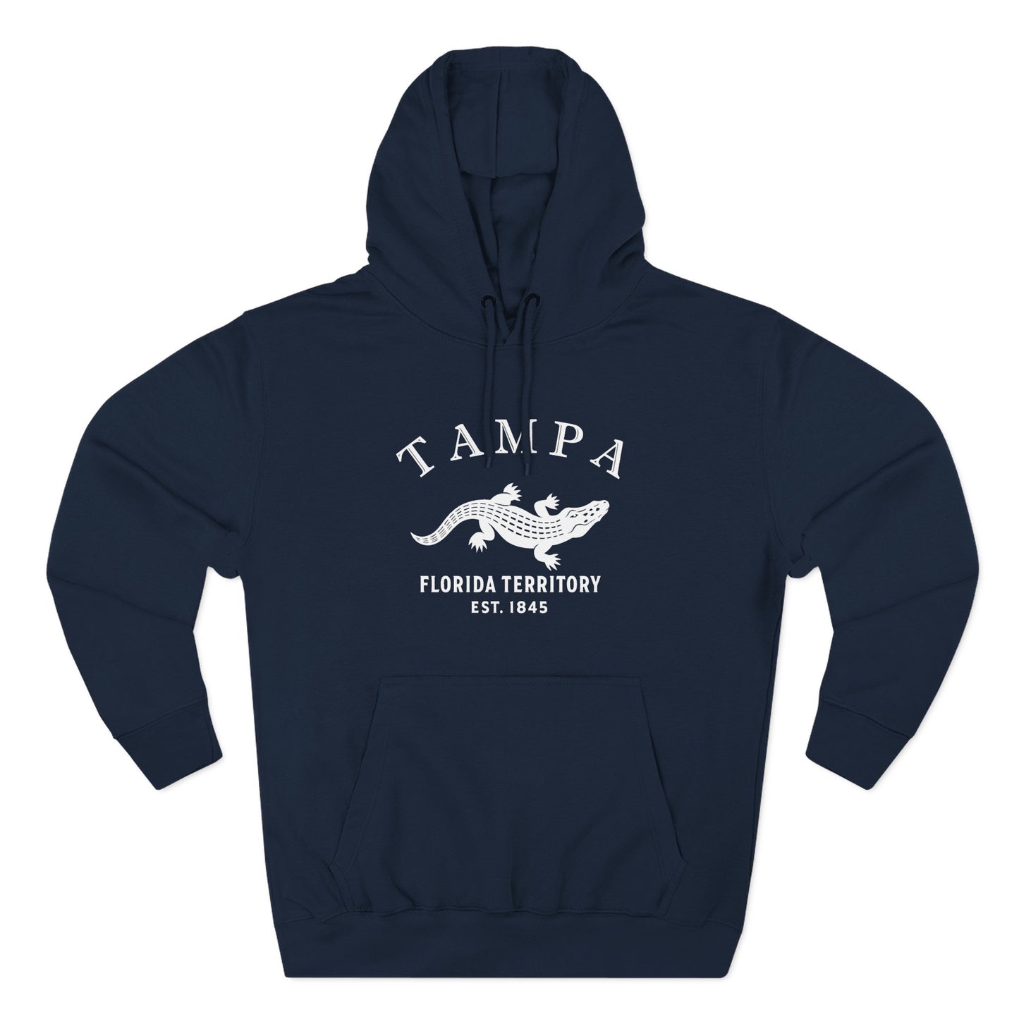 Tampa Florida Vintage Retro Unisex Heavy Cotton Hoodie - White Logo