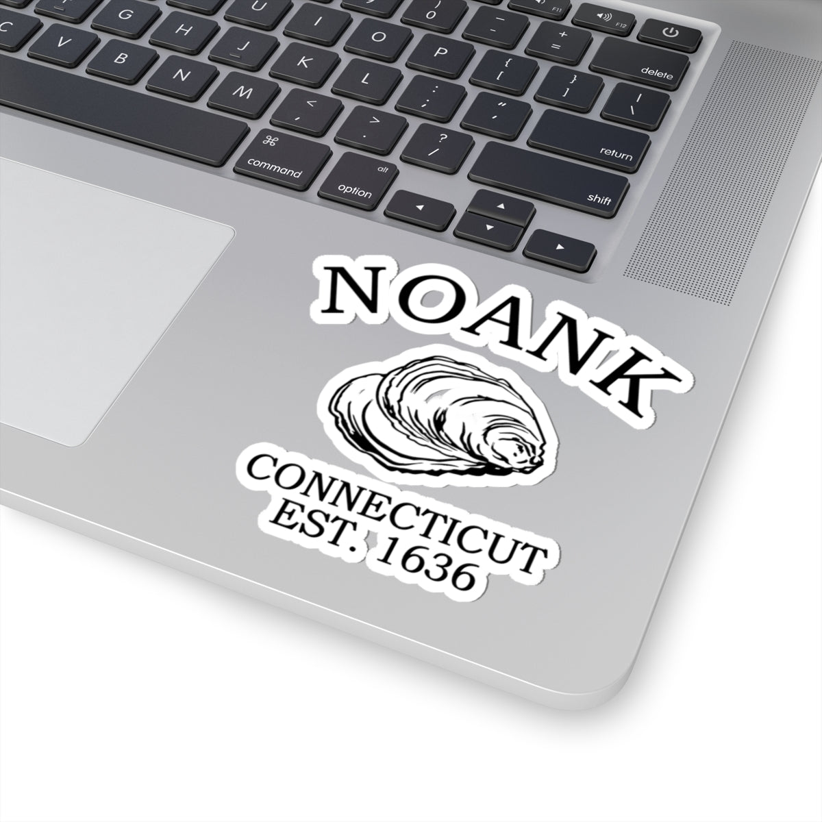 Noank Connecticut Vintage Retro Vinyl Sticker - Black Logo