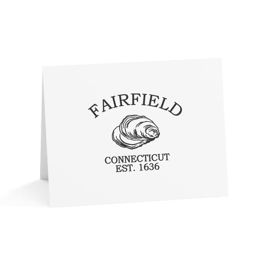 Fairfield Connecticut Vintage Retro Thank You Card Set - Black Logo