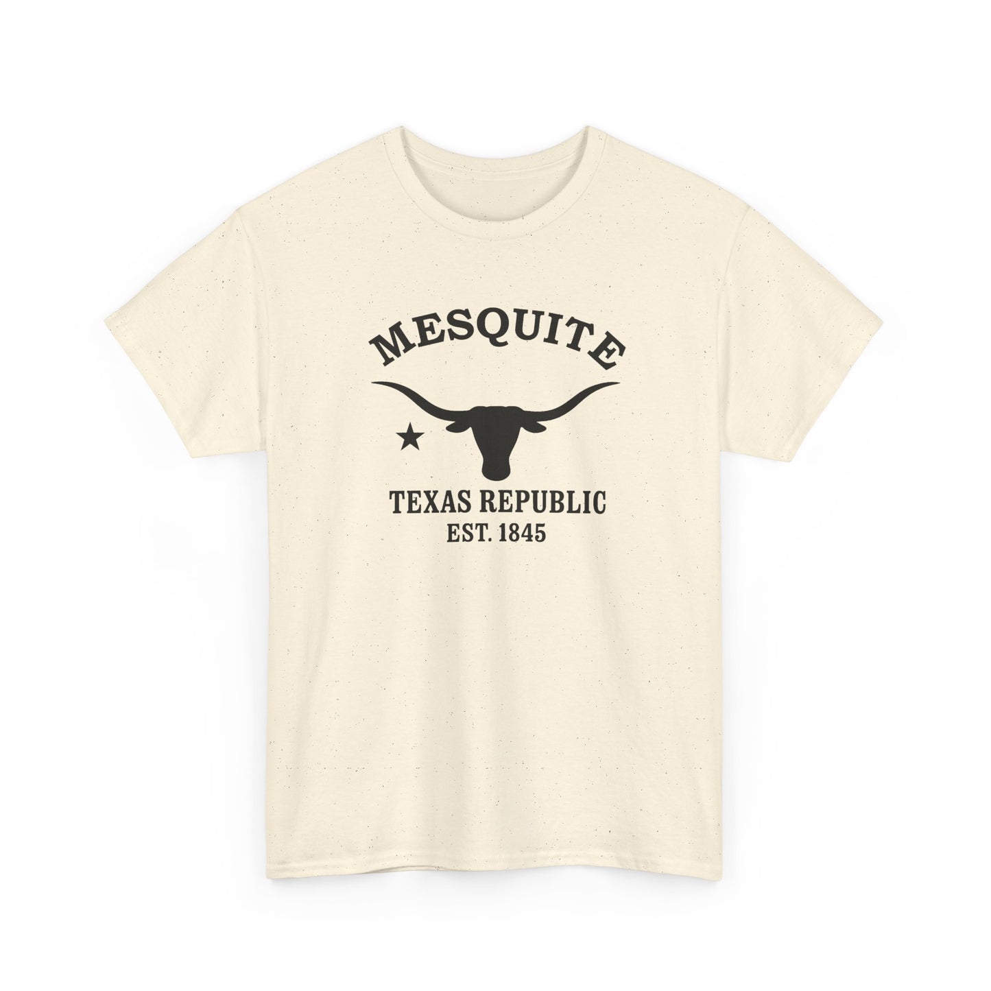 Mesquite Texas Vintage Retro Unisex Heavy Cotton Tee - Black Logo