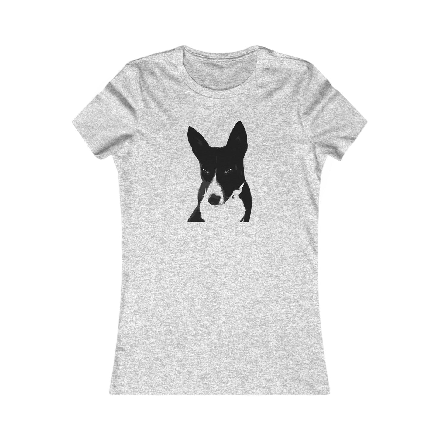 A Life Well Lived Basenji Retro Ringspun Cotton Fitted Vintage Retro Womens Tee - Black Logo