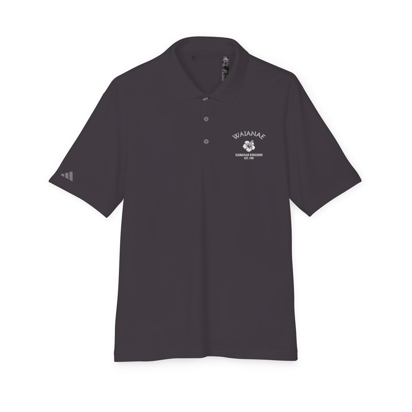 Waianae Hawaii Embroidered Vintage Retro Performance Polo Shirt - White Logo