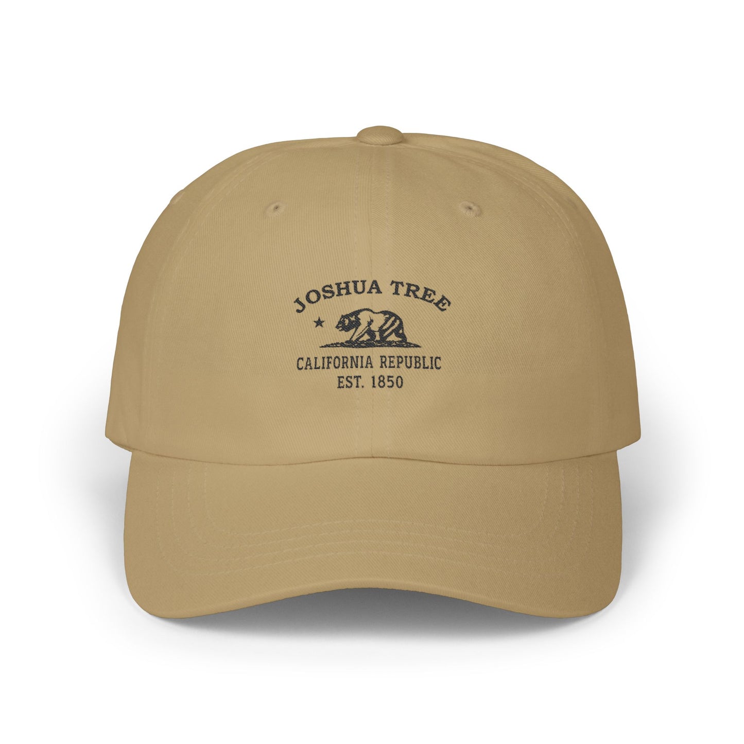 Joshua Tree California Vintage Retro Embroidered Cotton Cap - Black Logo