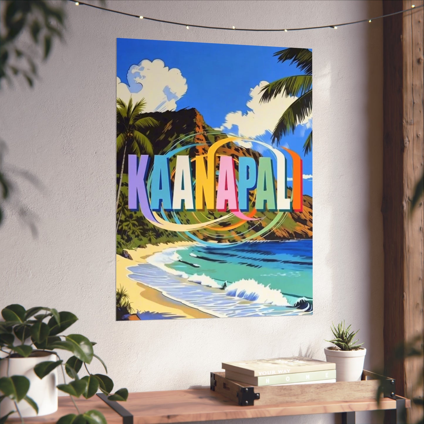 Kaanapali Hawaii Vintage Retro Giclée Print Art Series Poster