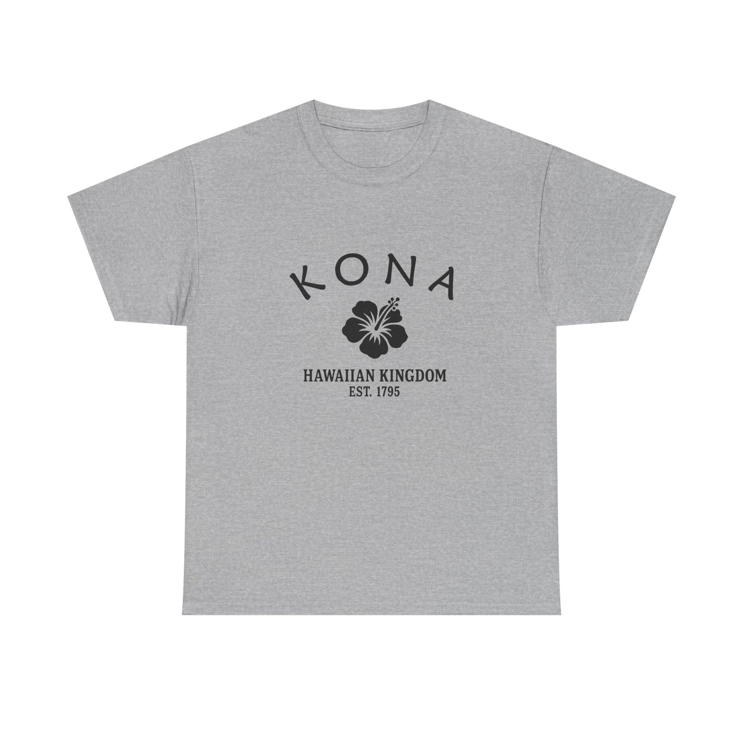 Kona Hawaii Vintage Retro Unisex Heavy Cotton Tee - Black Logo