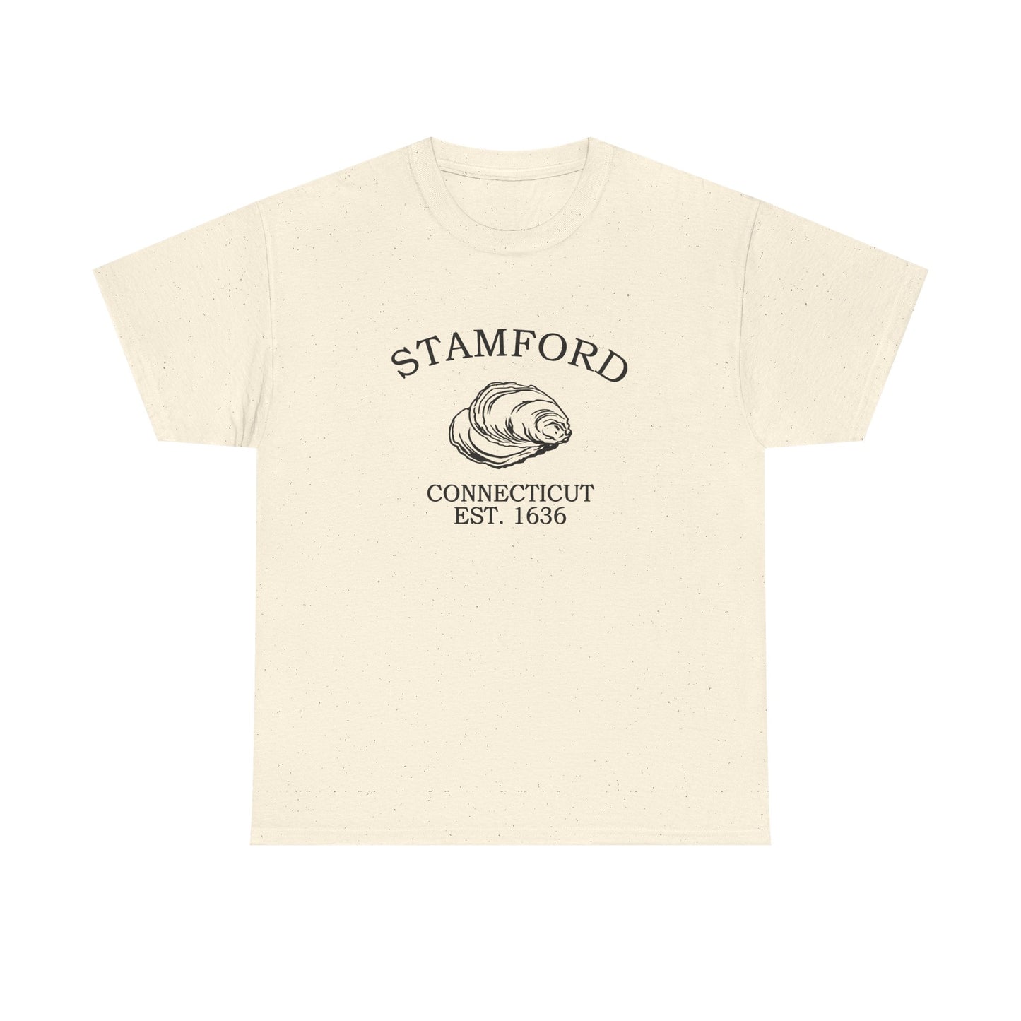 Stamford Connecticut Vintage Retro Unisex Heavy Cotton Tee - Black Logo