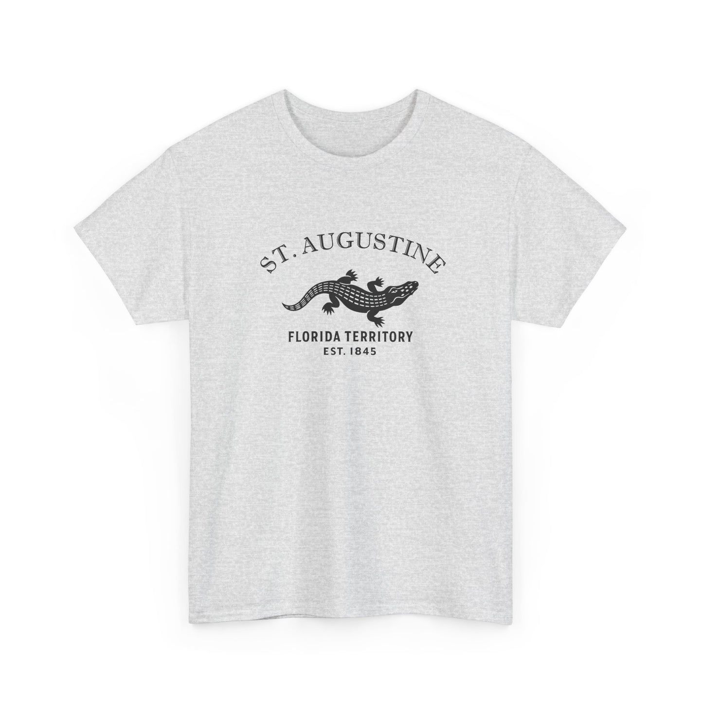 St Augustine Florida Vintage Retro Unisex Heavy Cotton Tee - Black Logo