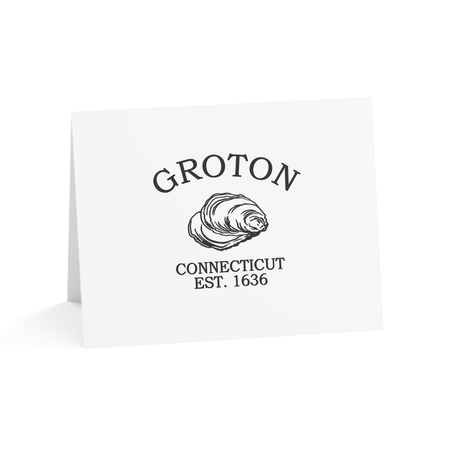 Groton Connecticut Vintage Retro Thank You Card Set - Black Logo