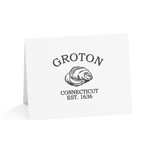 Groton Connecticut Vintage Retro Thank You Card Set - Black Logo