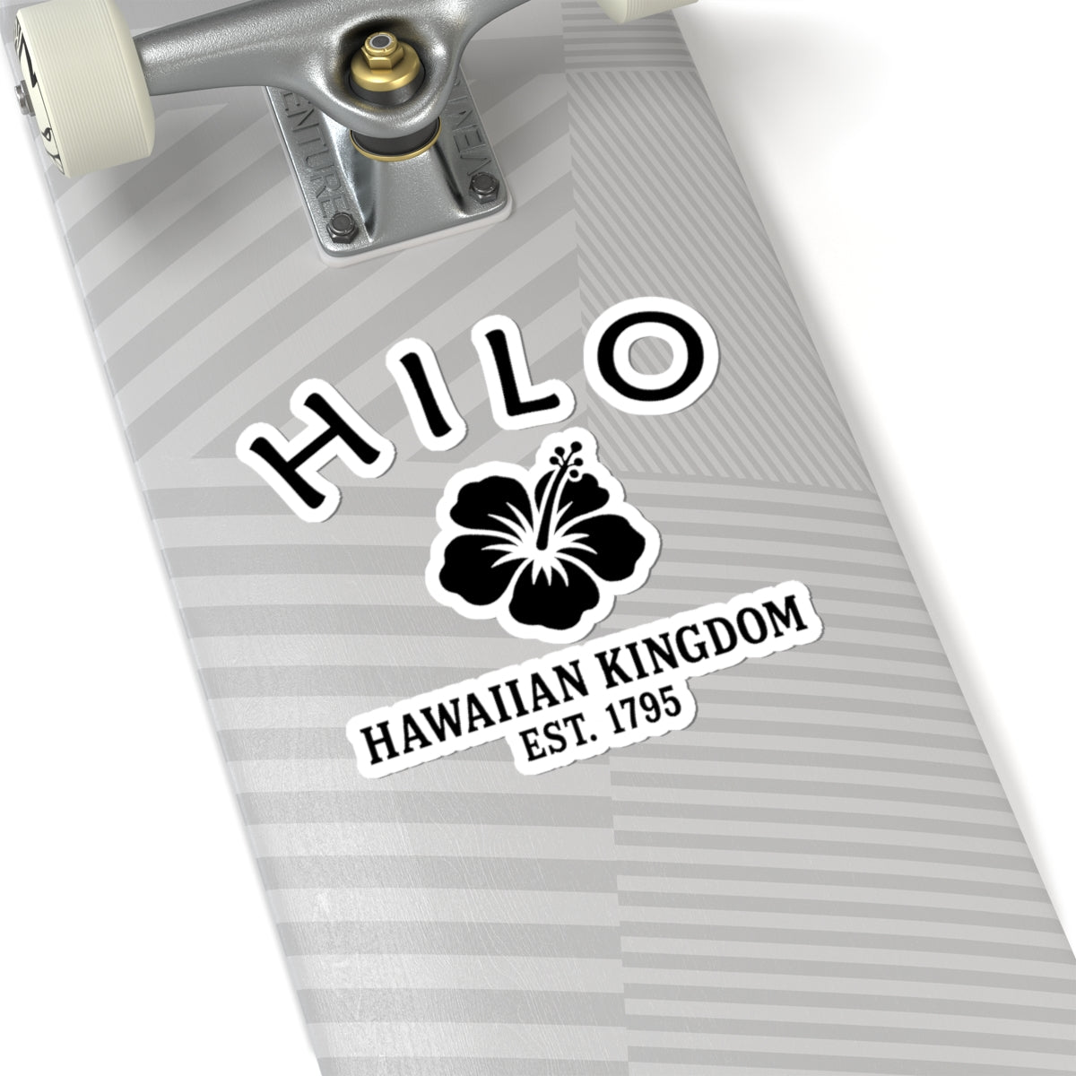 Hilo Hawaii Vintage Retro Vinyl Sticker - Black Logo