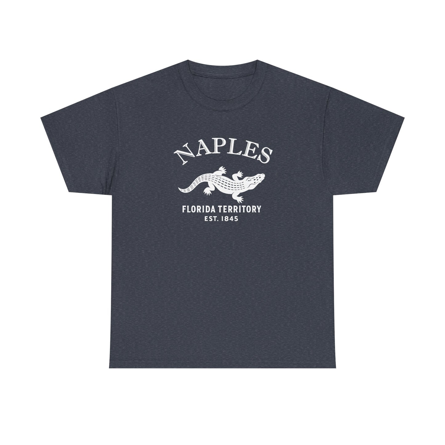 Naples Florida Vintage Retro Unisex Heavy Cotton Tee - White Logo