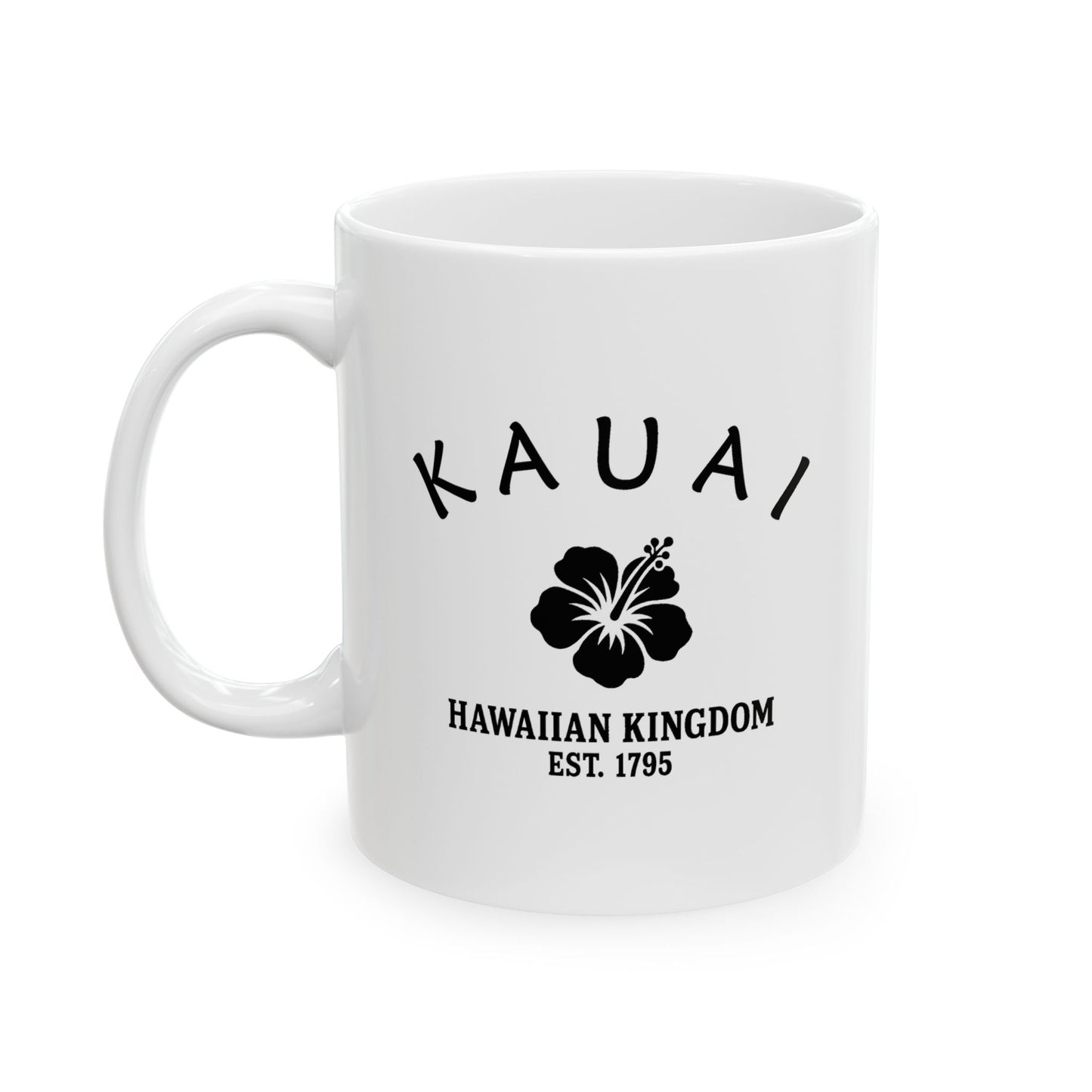 Kauai Hawaii Vintage Retro Ceramic Mug - Black Logo
