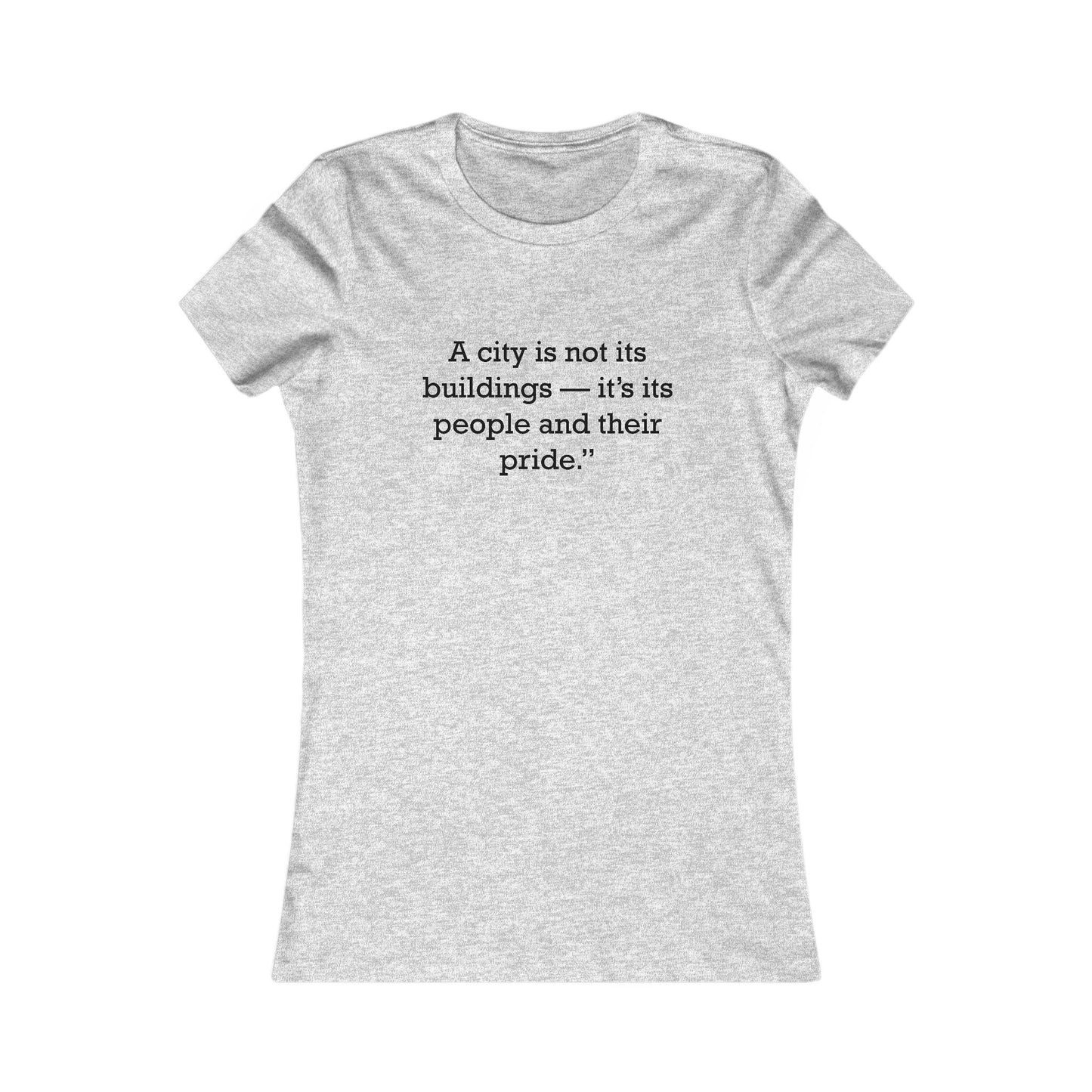 Quote 33 A-City-Is Ringspun Cotton Fitted Vintage Retro Womens Tee - Black Logo