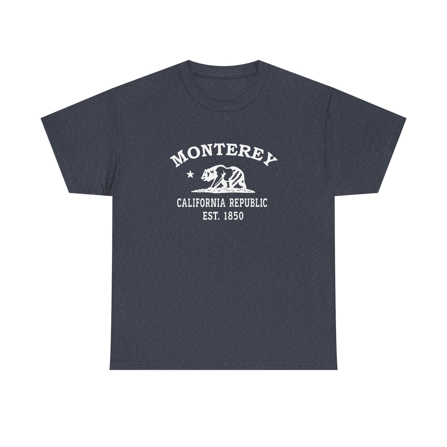 Monterey California Vintage Retro Unisex Heavy Cotton Tee - White Logo
