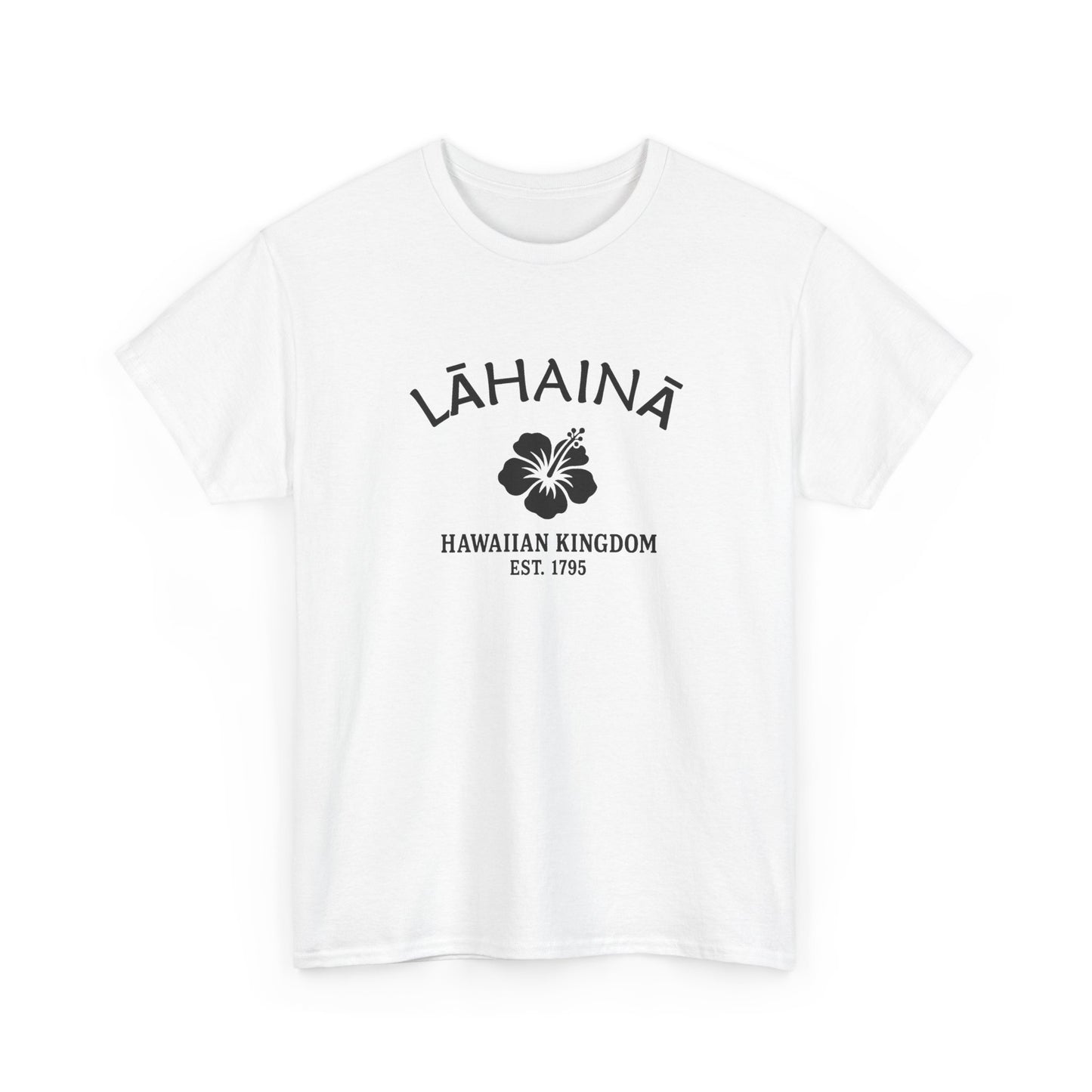 Lahaina Hawaii Vintage Retro Unisex Heavy Cotton Tee - Black Logo