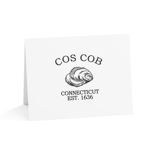 Cos Cob Connecticut Vintage Retro Thank You Card Set - Black Logo