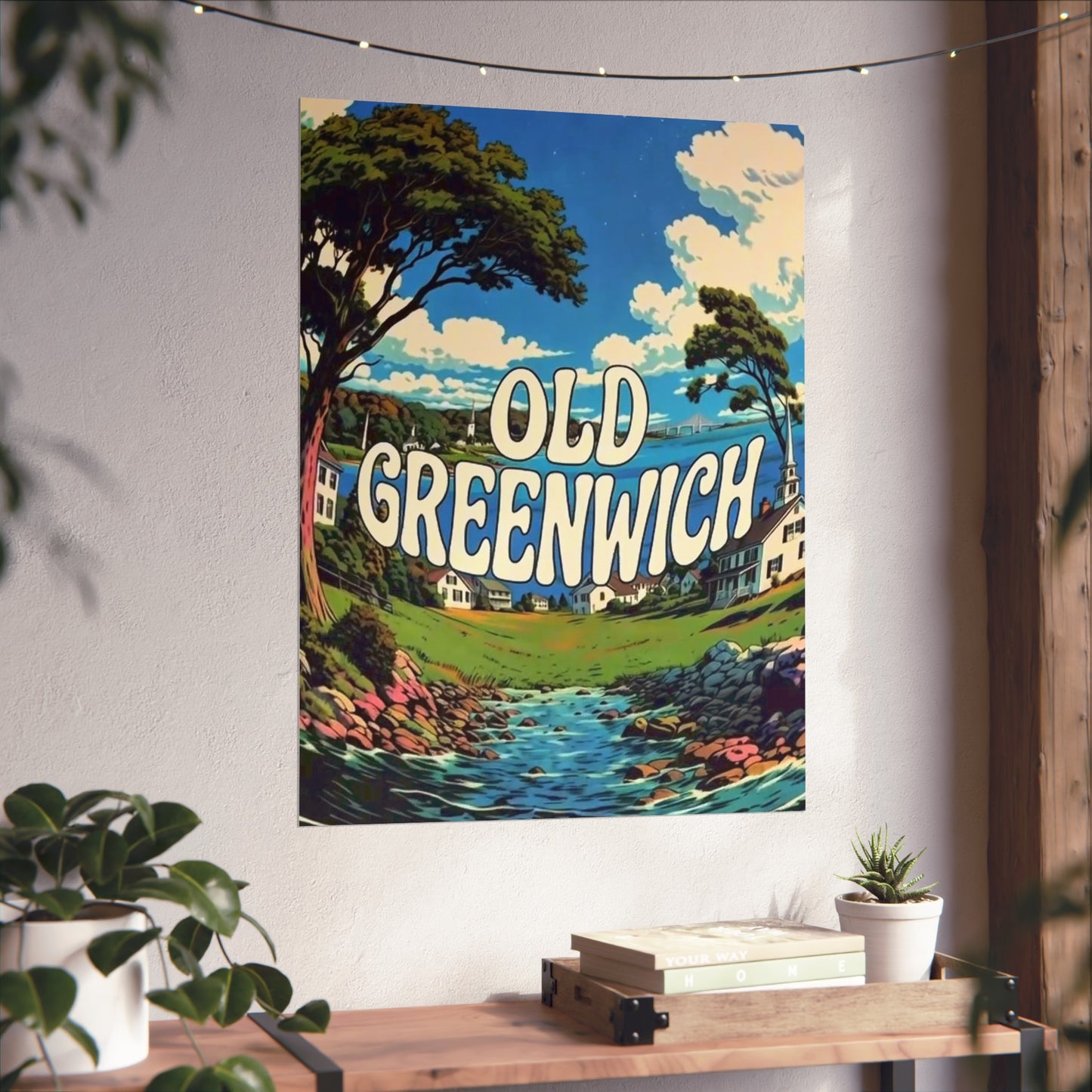 Old Greenwich Connecticut Vintage Retro Giclée Print Art Series Poster