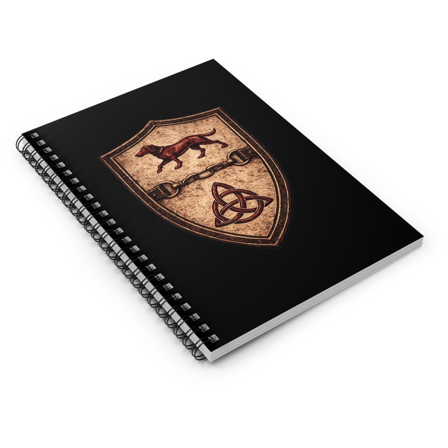 №108 Knight Crest Spiral Journal · Live Your Best Knight · Temperantia Fiducia Perseverantia