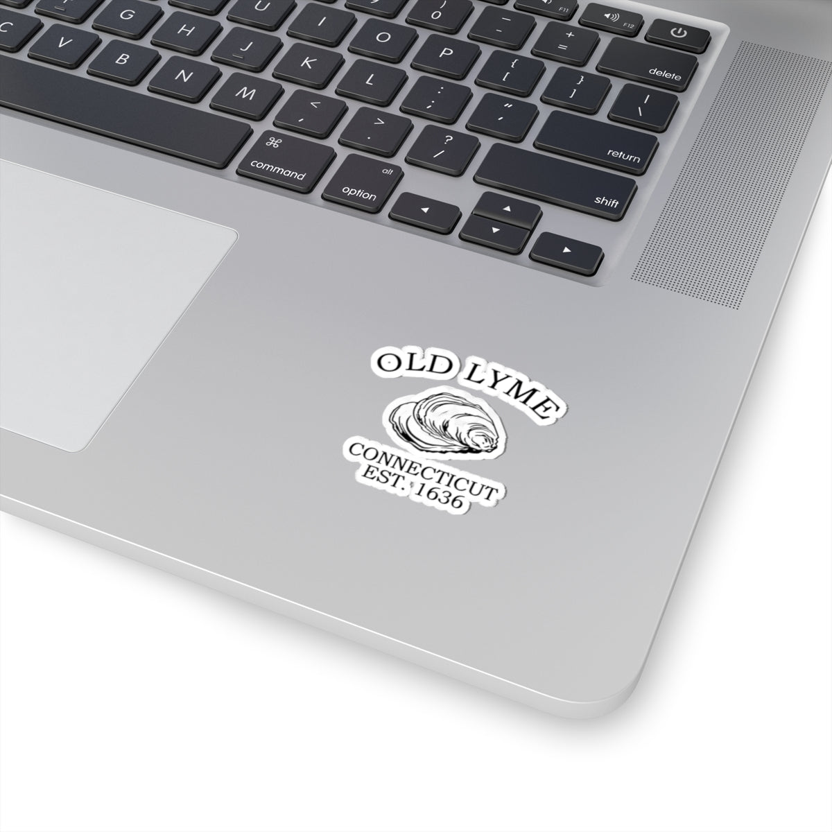 Old Lyme Connecticut Vintage Retro Vinyl Sticker - Black Logo