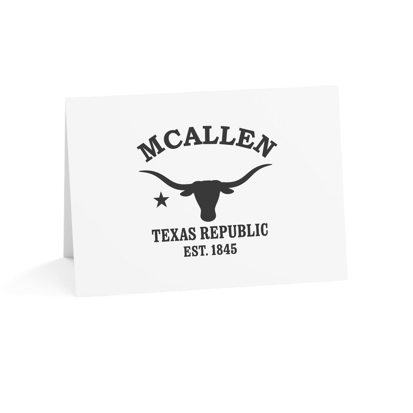 McAllen Texas Vintage Retro Thank You Card Set - Black Logo