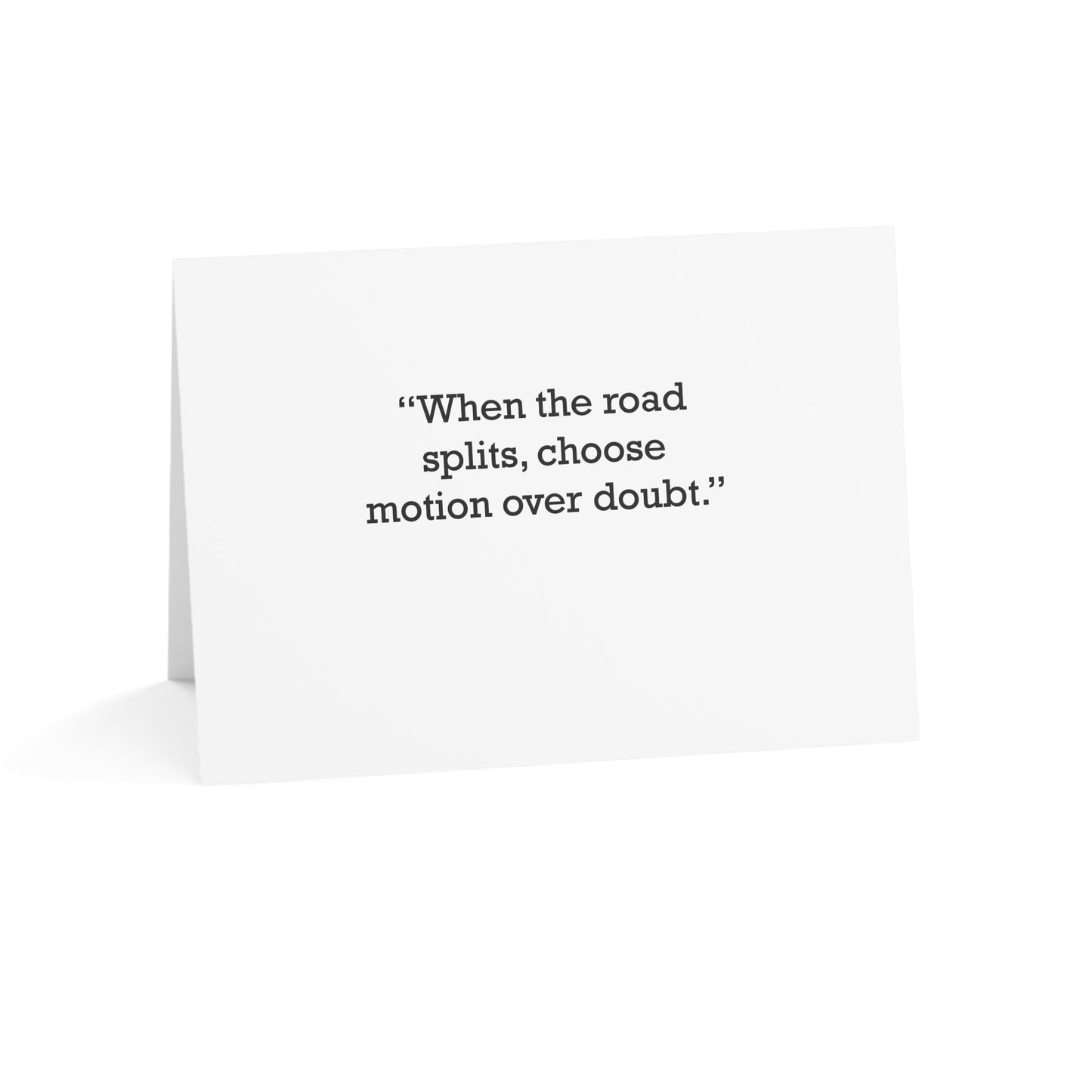 Quote 33 When The Road Vintage Retro Thank You Card Set - Black Logo