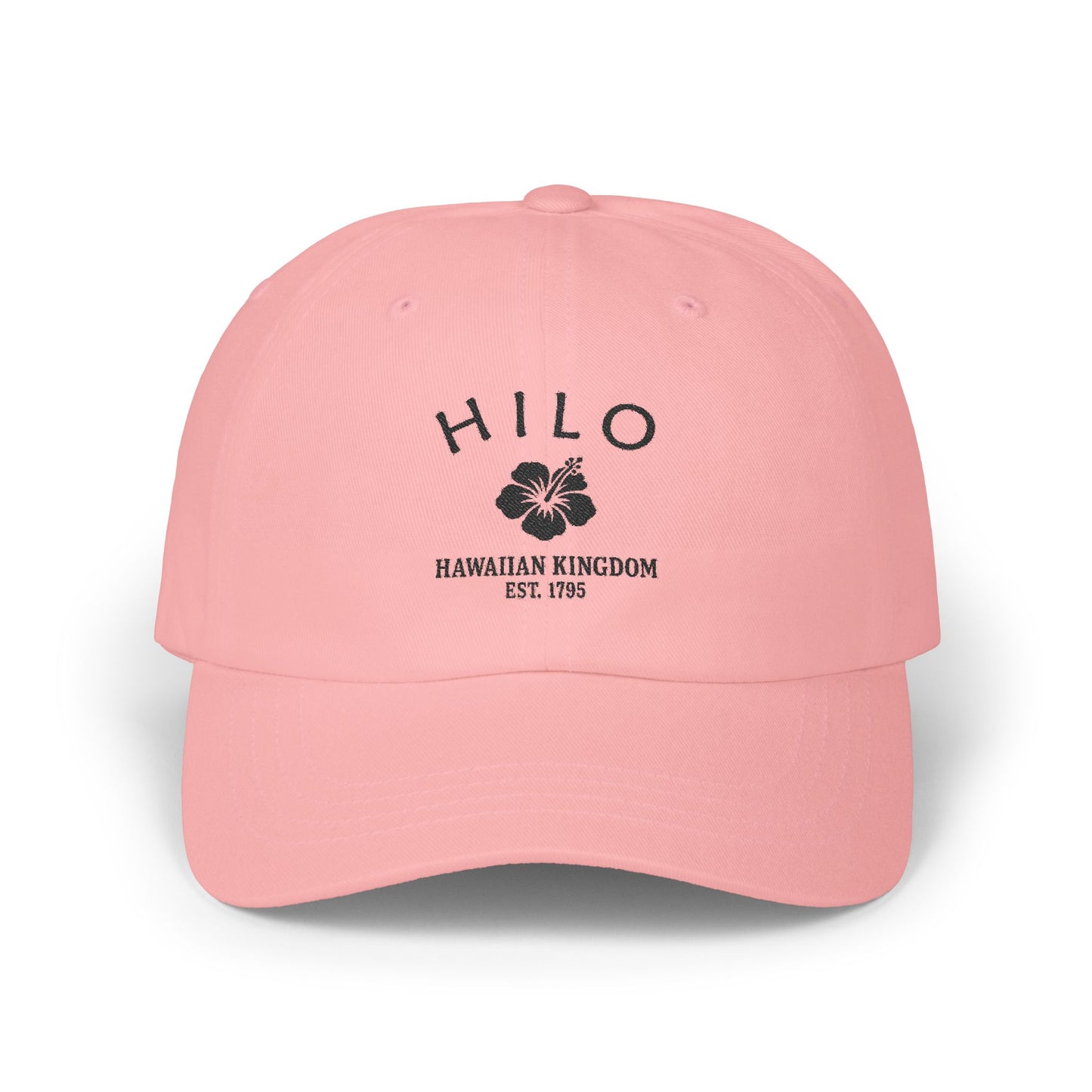 Hilo Hawaii Classic Embroidered Cotton Cap - Black Logo