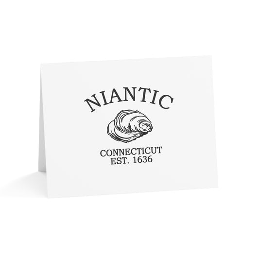 Niantic Connecticut Vintage Retro Thank You Card Set - Black Logo